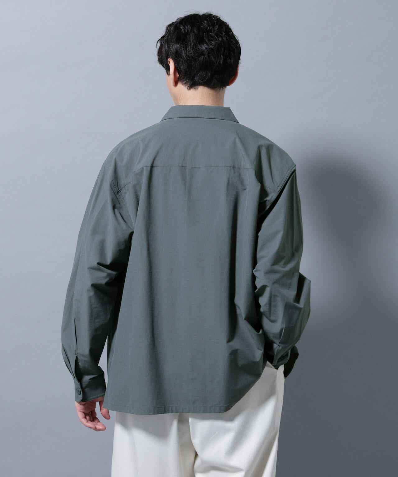 ストレッチワイドシャツブルゾン(セットアップ可)