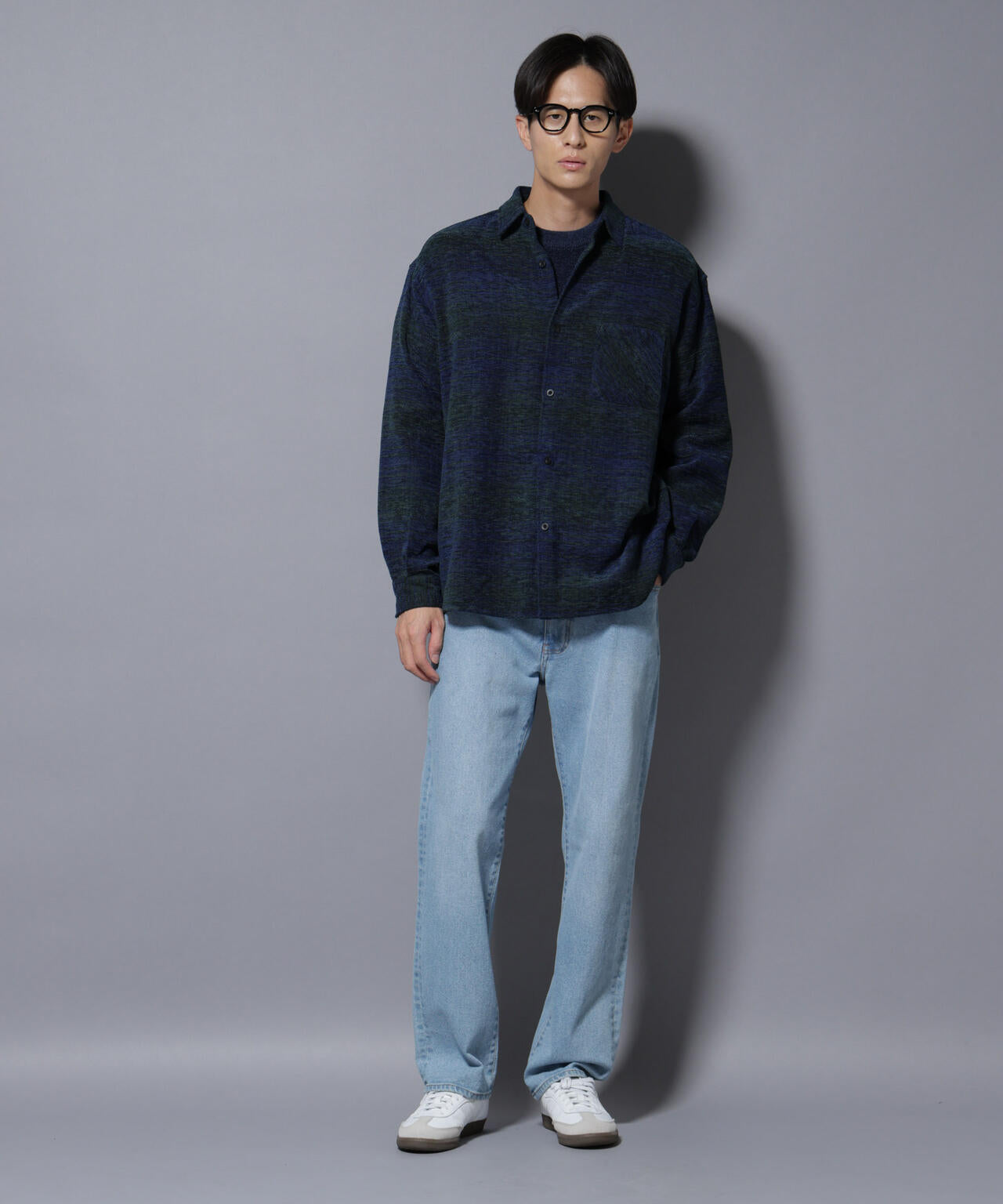 モールチェックシャツ 長袖