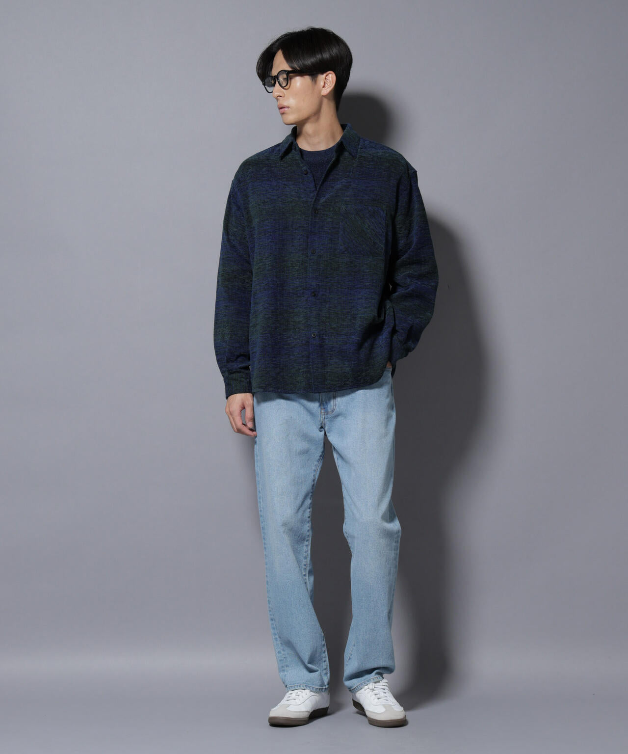 モールチェックシャツ 長袖