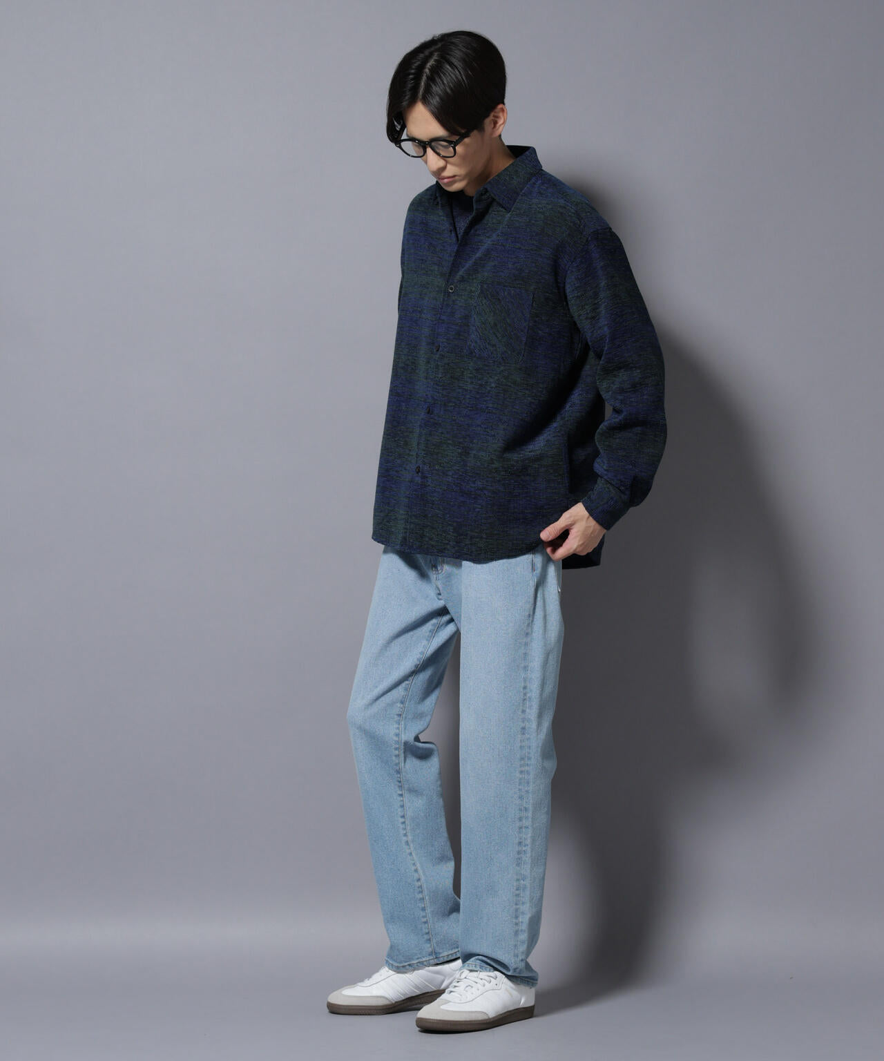 モールチェックシャツ 長袖