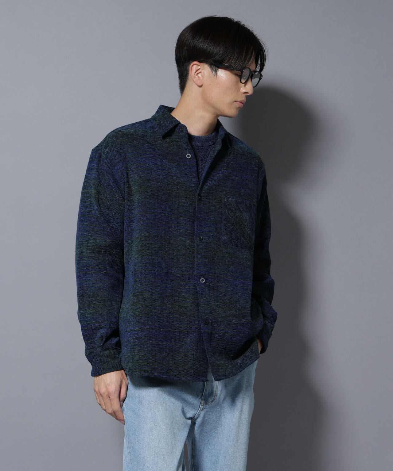 モールチェックシャツ 長袖