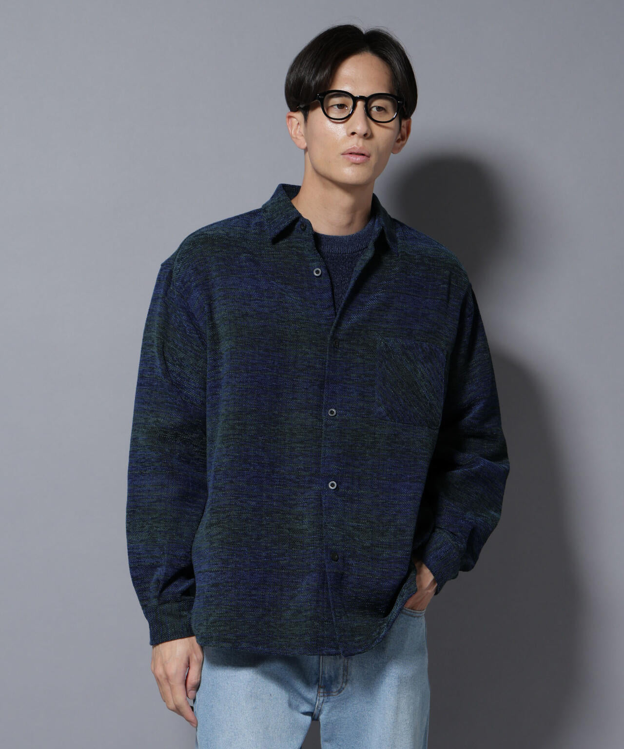 モールチェックシャツ 長袖