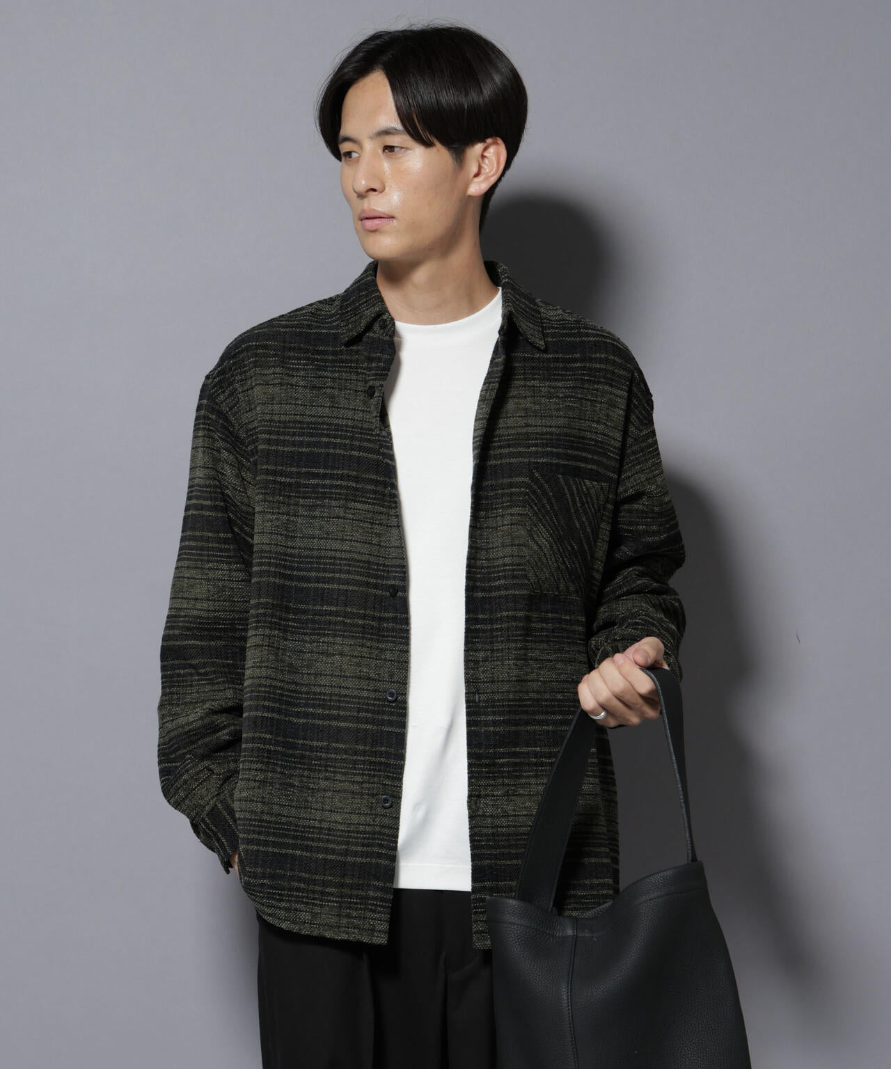 モールチェックシャツ 長袖