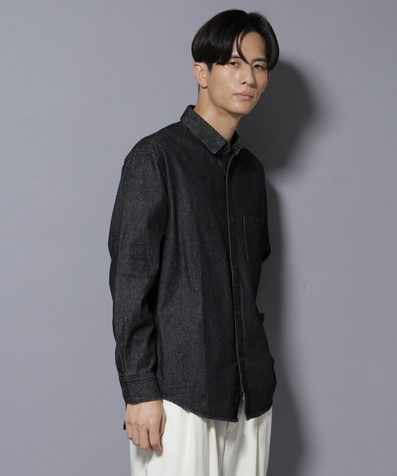 ライトオンスデニムシャツ 長袖