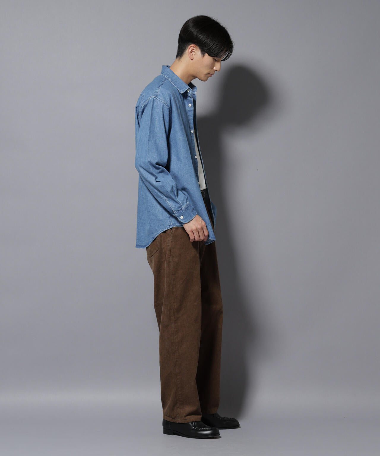 ライトオンスデニムシャツ 長袖