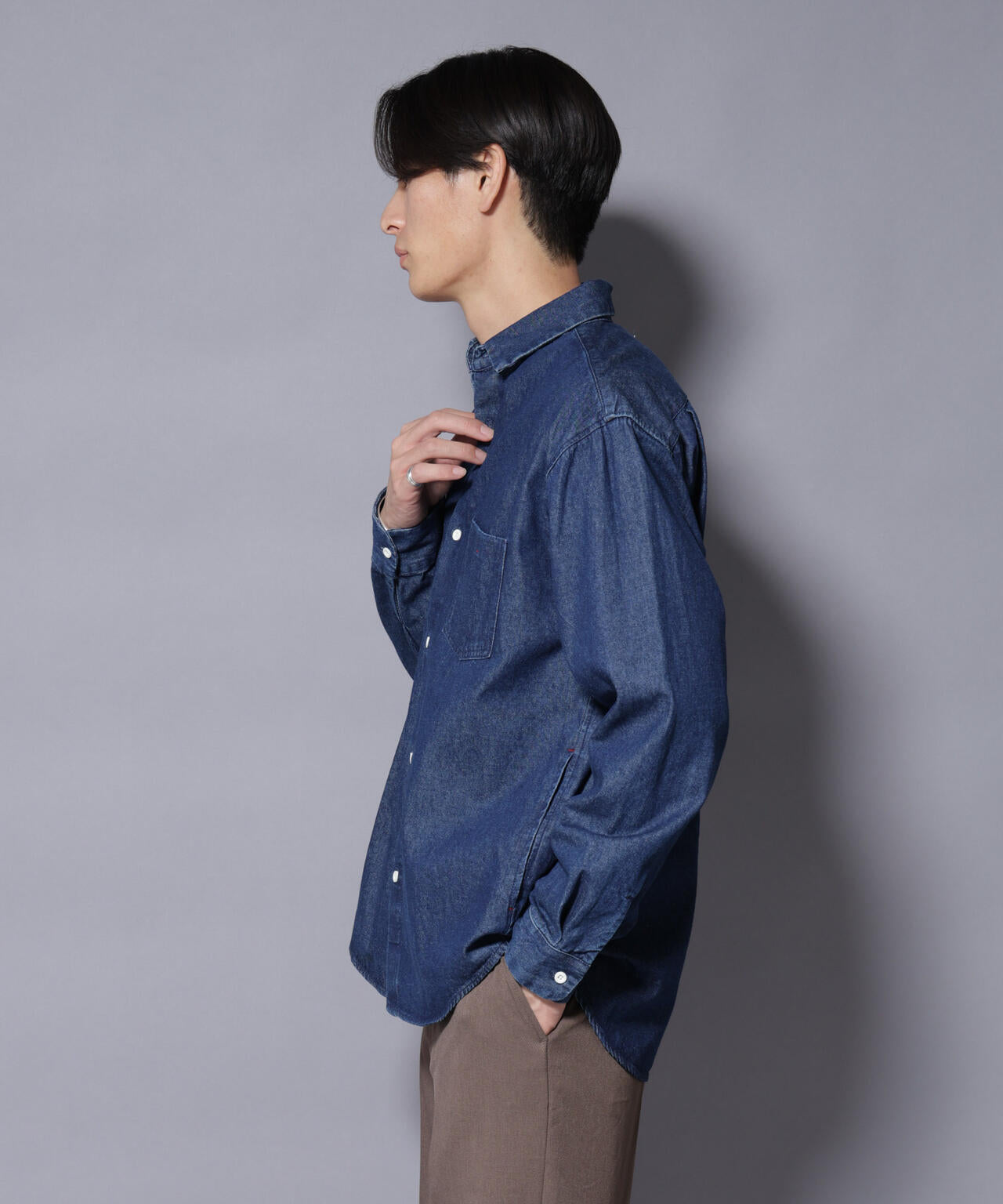 ライトオンスデニムシャツ 長袖