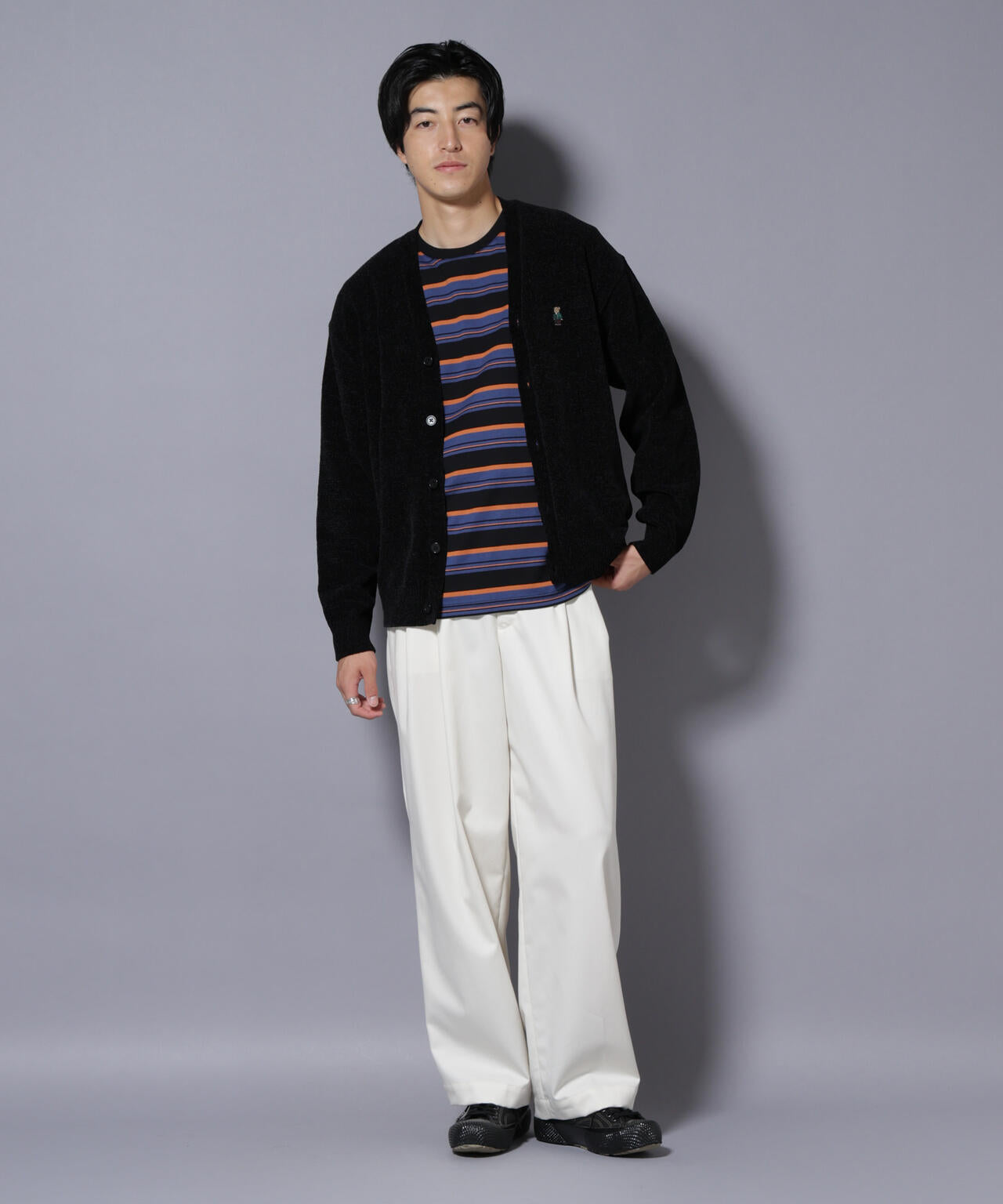 ナノベアモールニットカーディガン