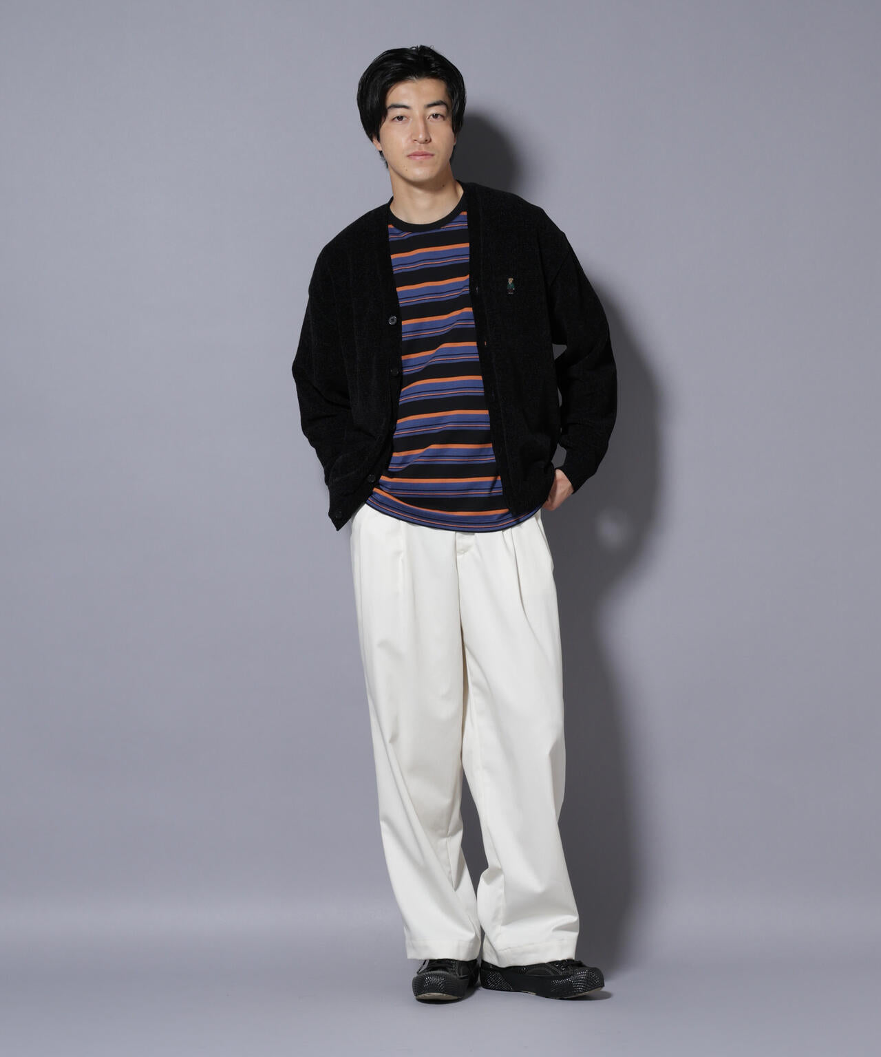 ナノベアモールニットカーディガン