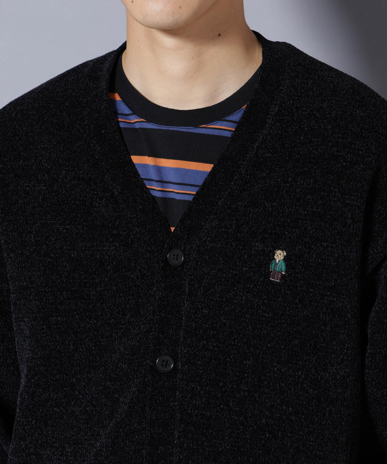 ナノベアモールニットカーディガン