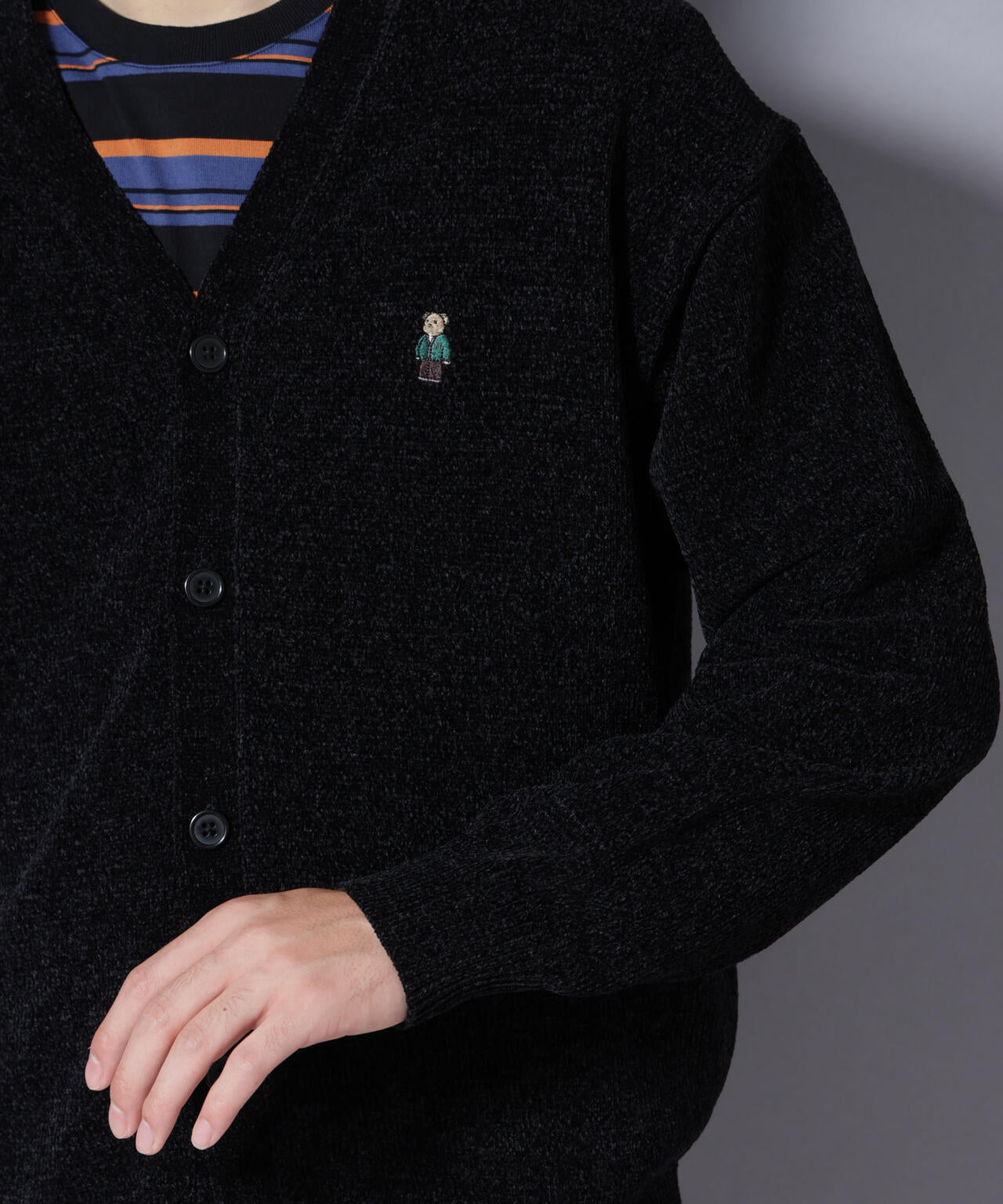 ナノベアモールニットカーディガン