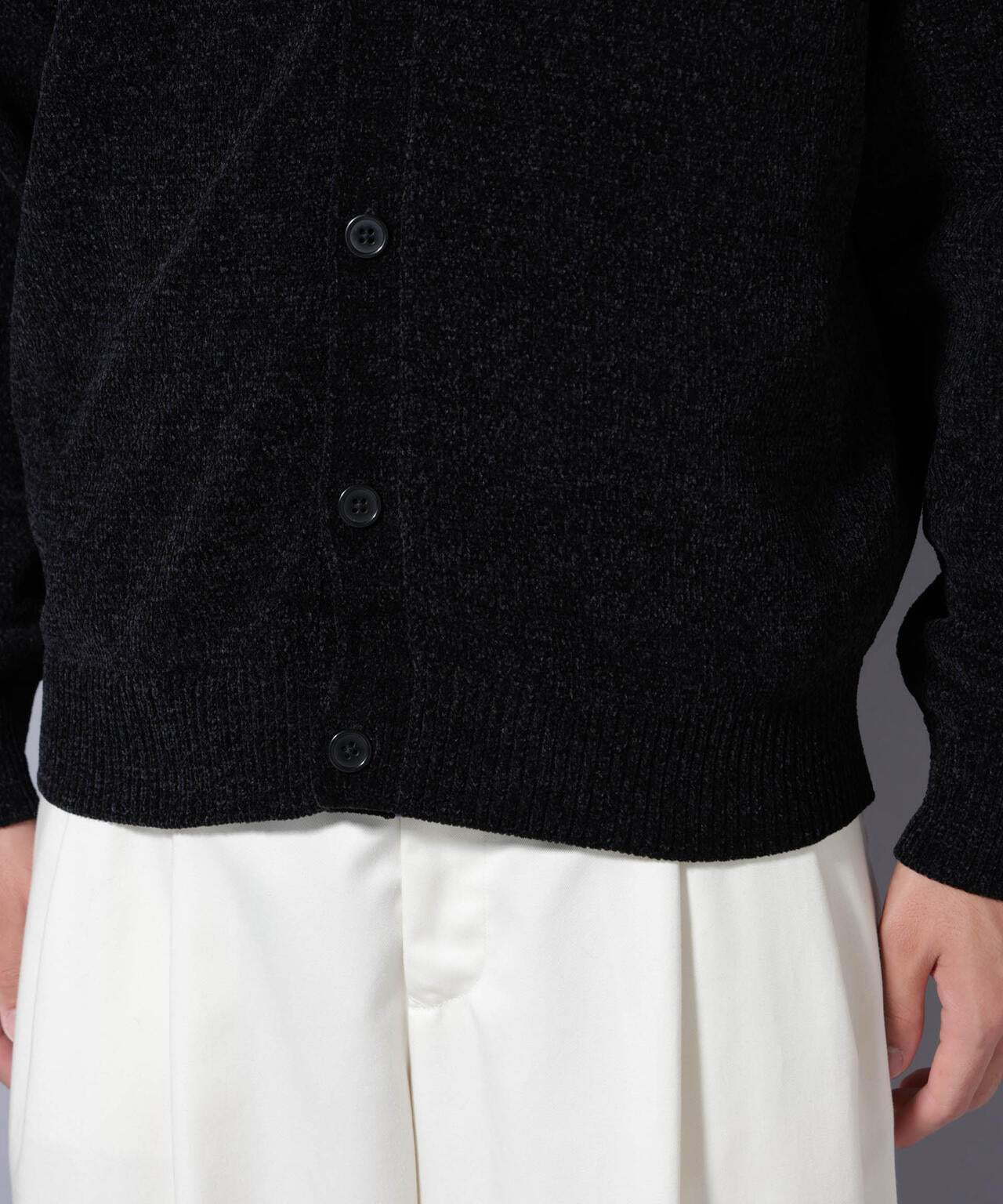 ナノベアモールニットカーディガン