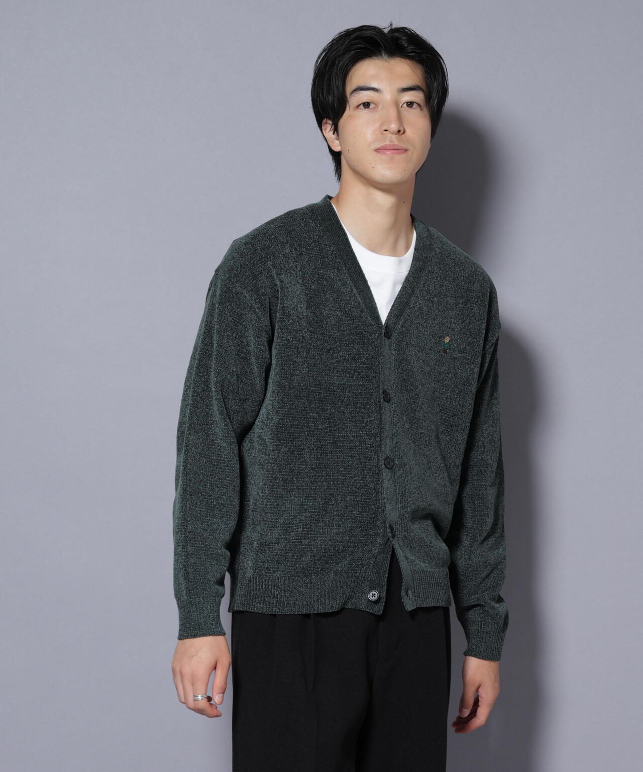 ナノベアモールニットカーディガン