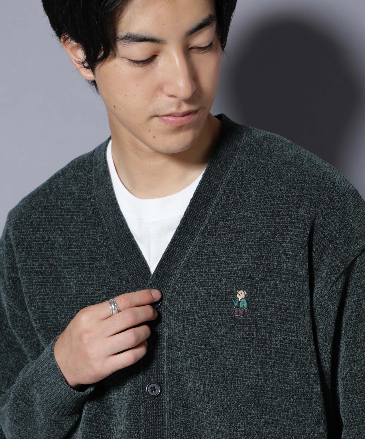 ナノベアモールニットカーディガン