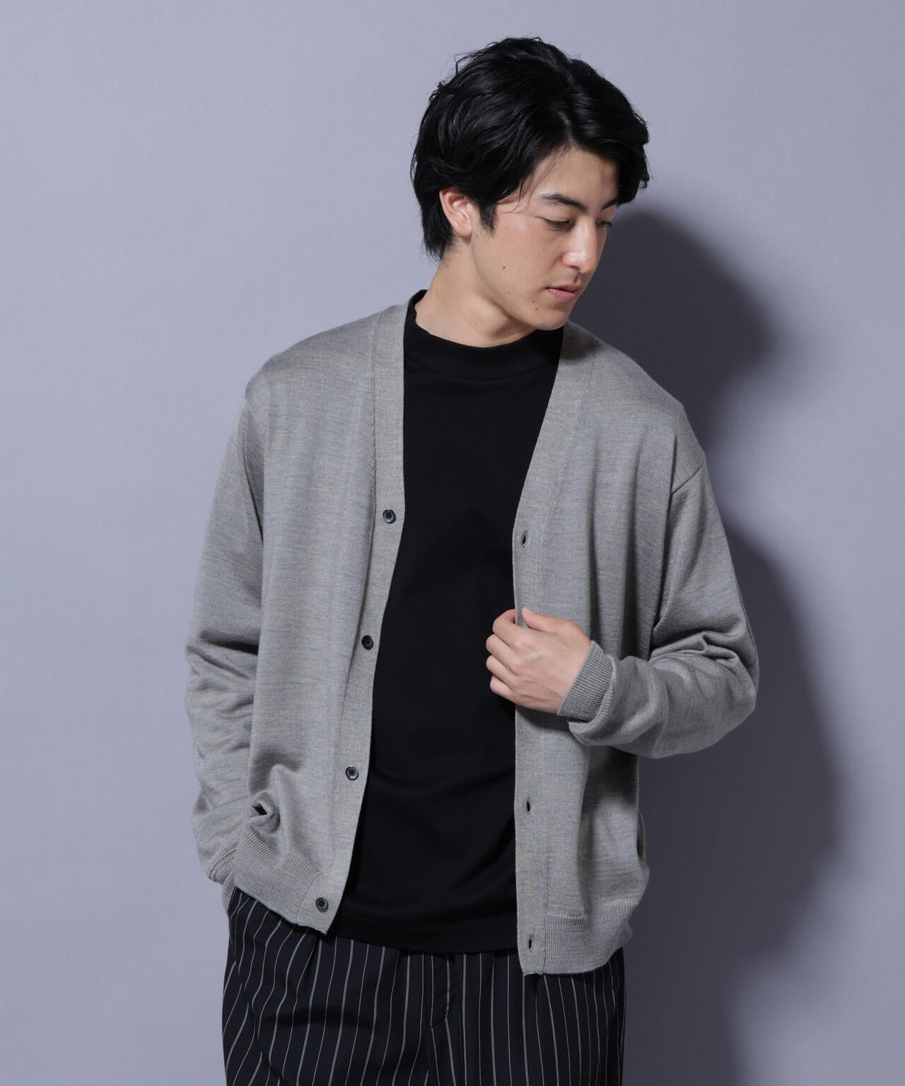 タスマニアミックスベーシックカーディガン | NANO universe（ナノ