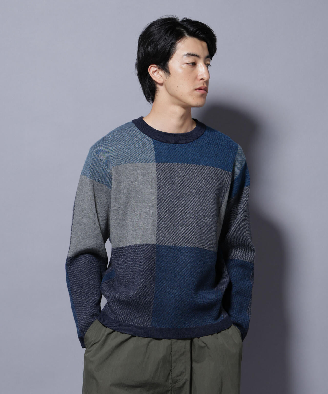 ☆★UNITED TOKYO チェックカラーブロックニット UNITED TOKYO（ユナイテッドトウキョウ）の「チェックカラーブロック
