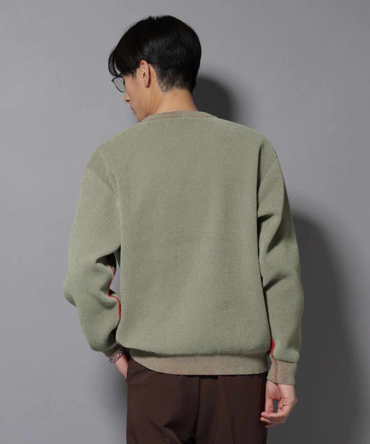 モールヤーンダブルフェイスクルーネックニット | NANO universe（ナノ