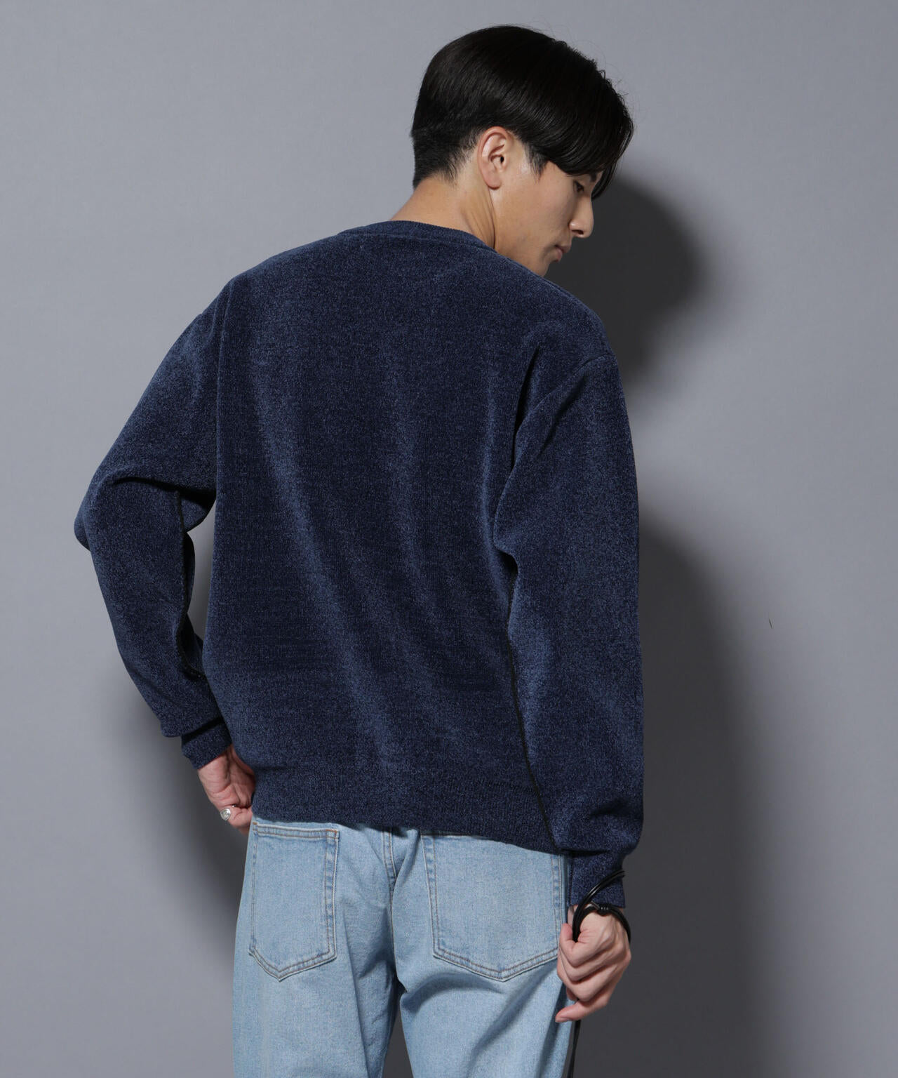 モールヤーンダブルフェイスクルーネックニット | NANO universe（ナノ