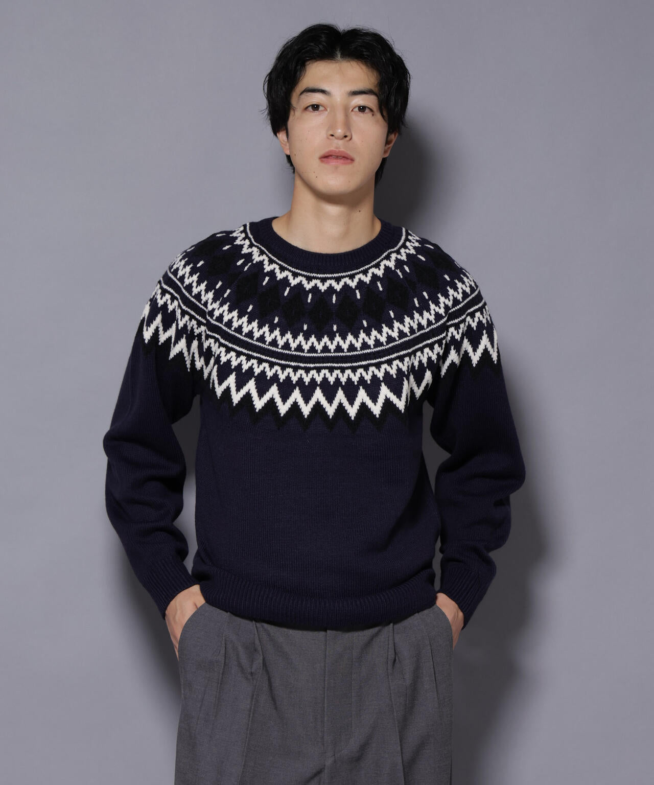 モールヤーンノルディックニット | NANO universe（ナノ・ユニバース