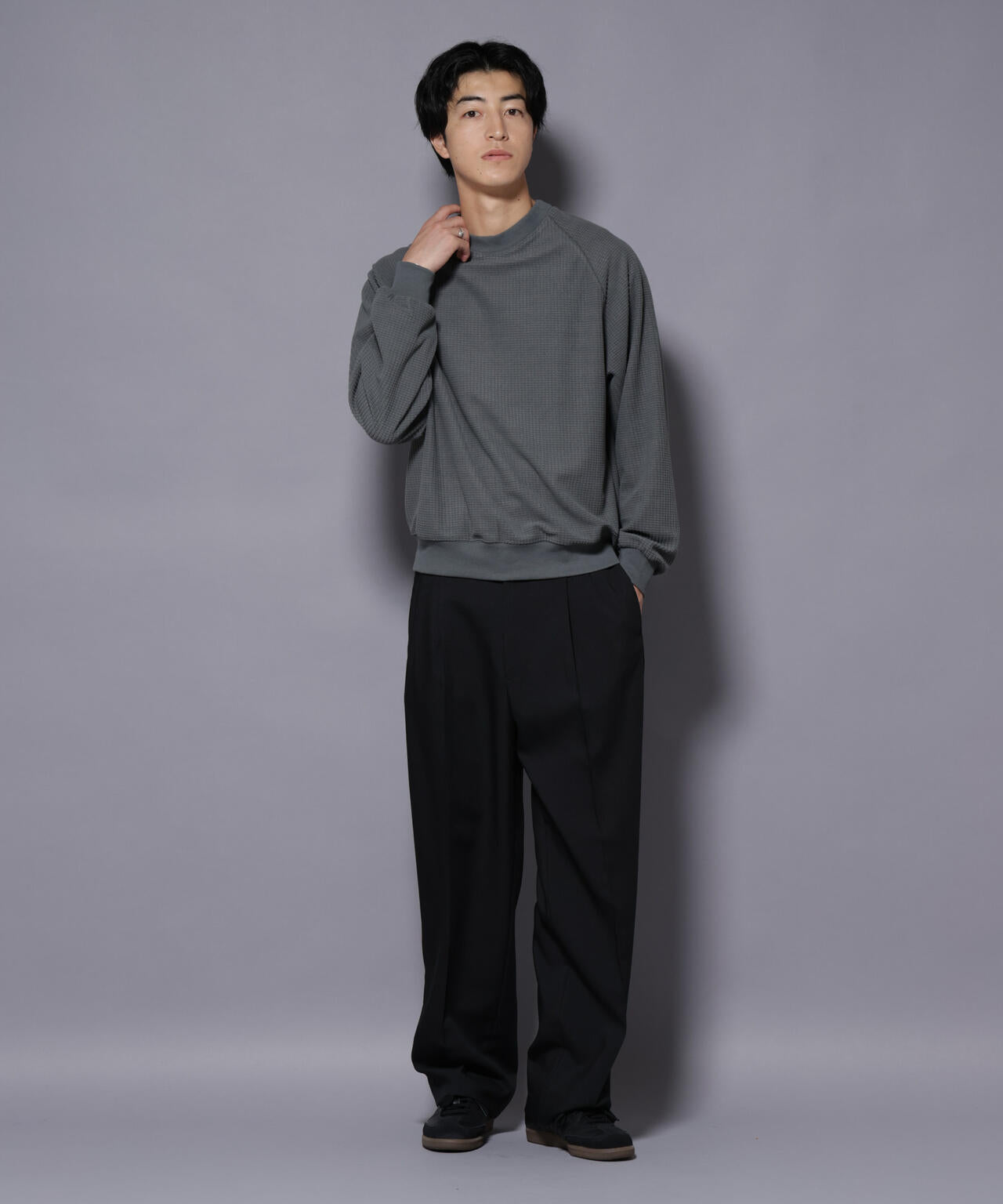 NORMANBROS別注 ワッフルフリース 長袖