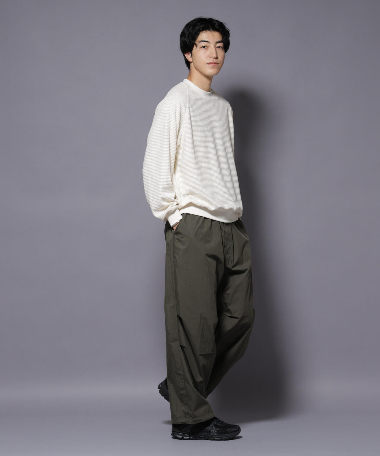 NORMANBROS別注 ワッフルフリース 長袖