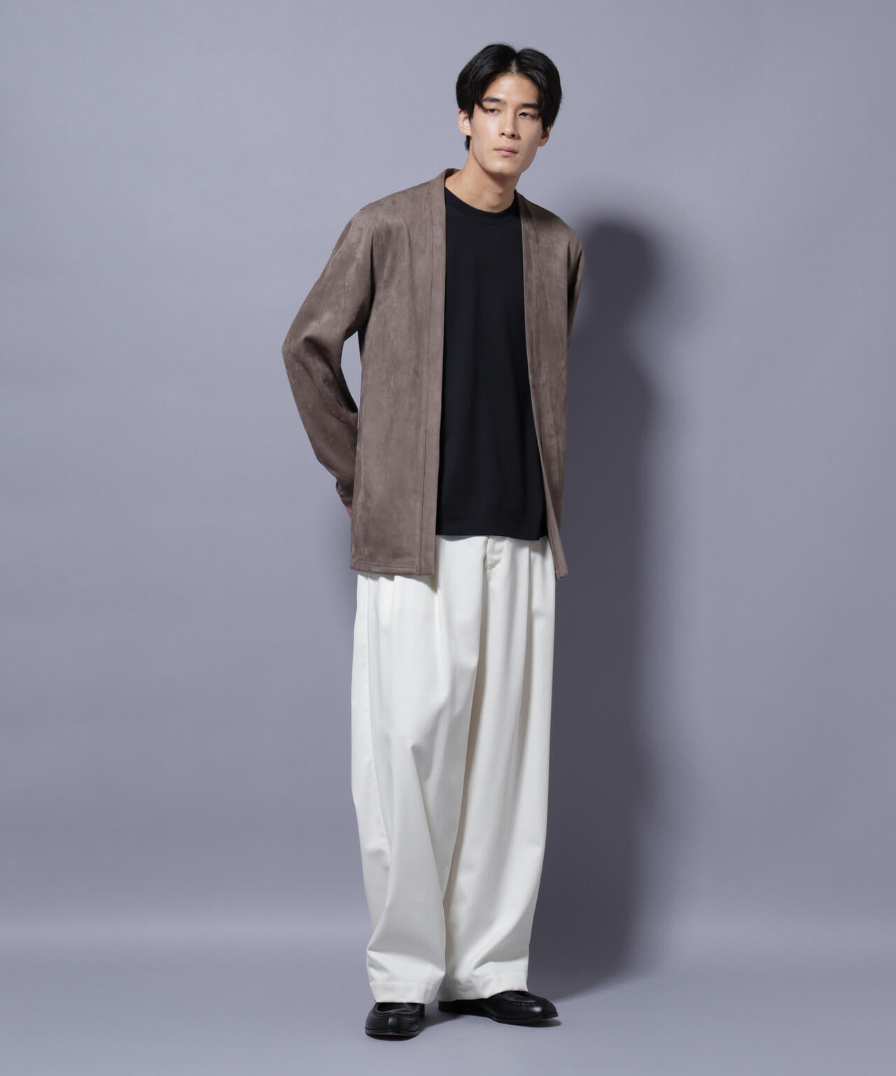 フェイクスエードトッパーカーディガン