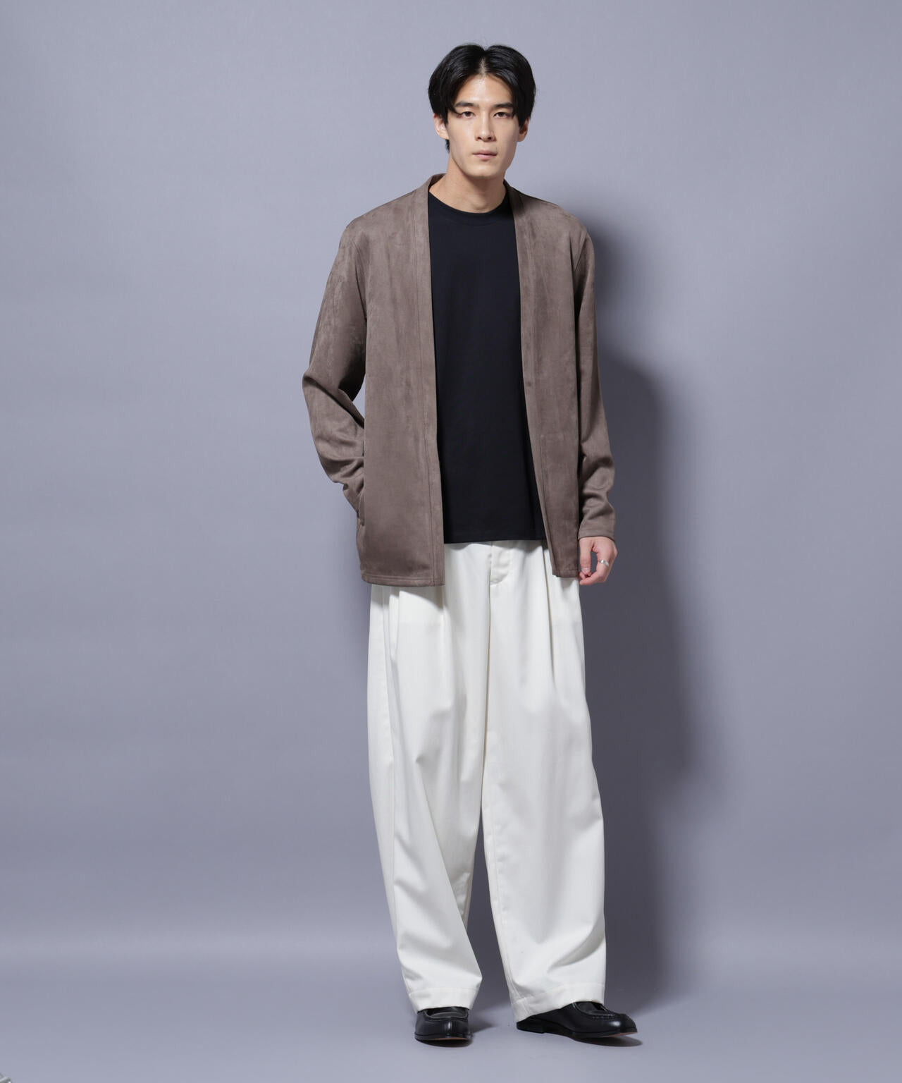 フェイクスエードトッパーカーディガン