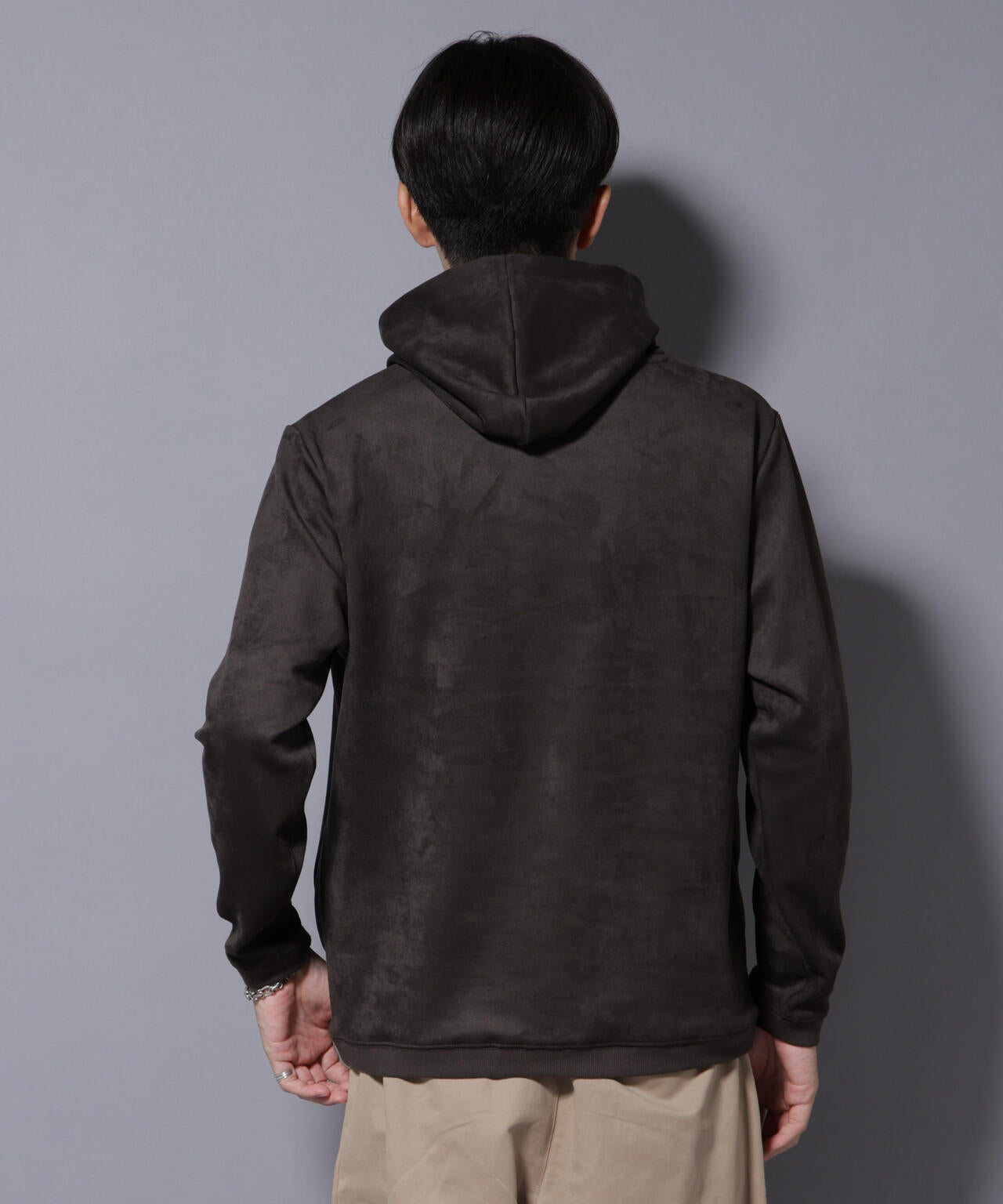 フェイクスエードフーディー 長袖