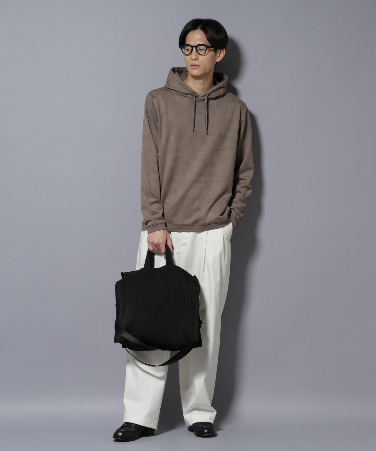 フェイクスエードフーディー 長袖 | NANO universe（ナノ・ユニバース