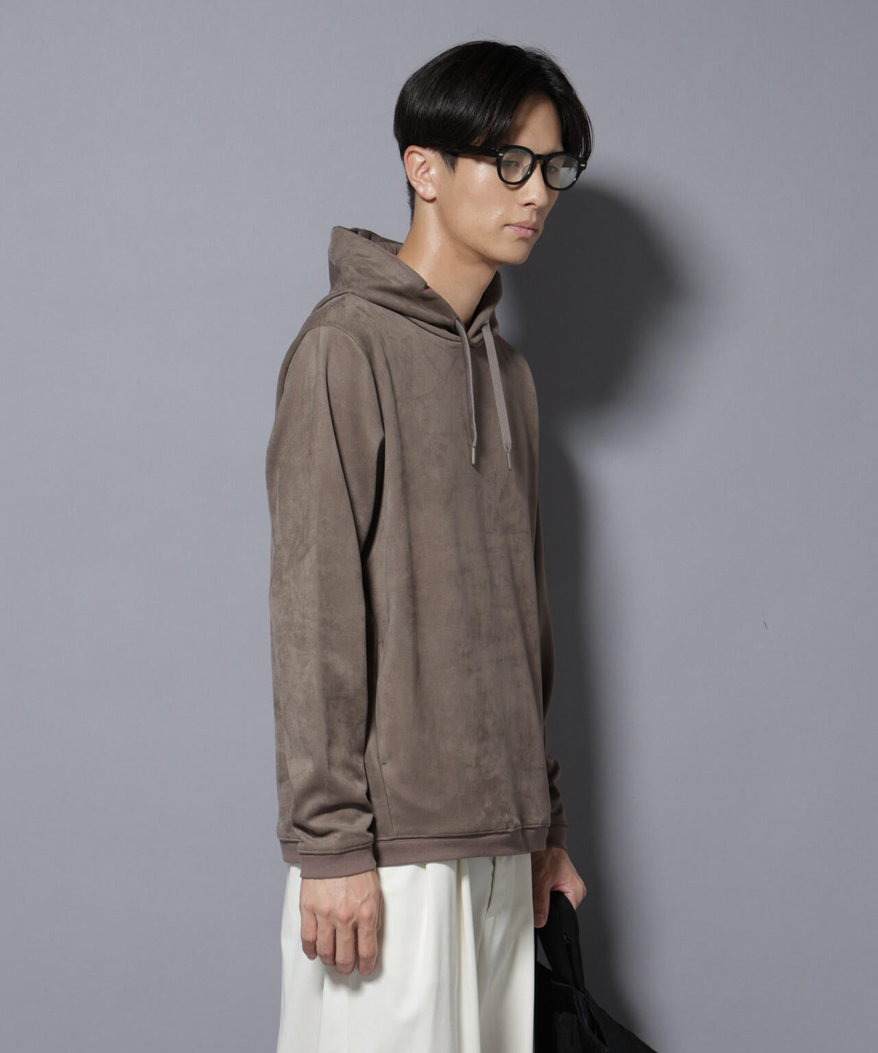 フェイクスエードフーディー 長袖