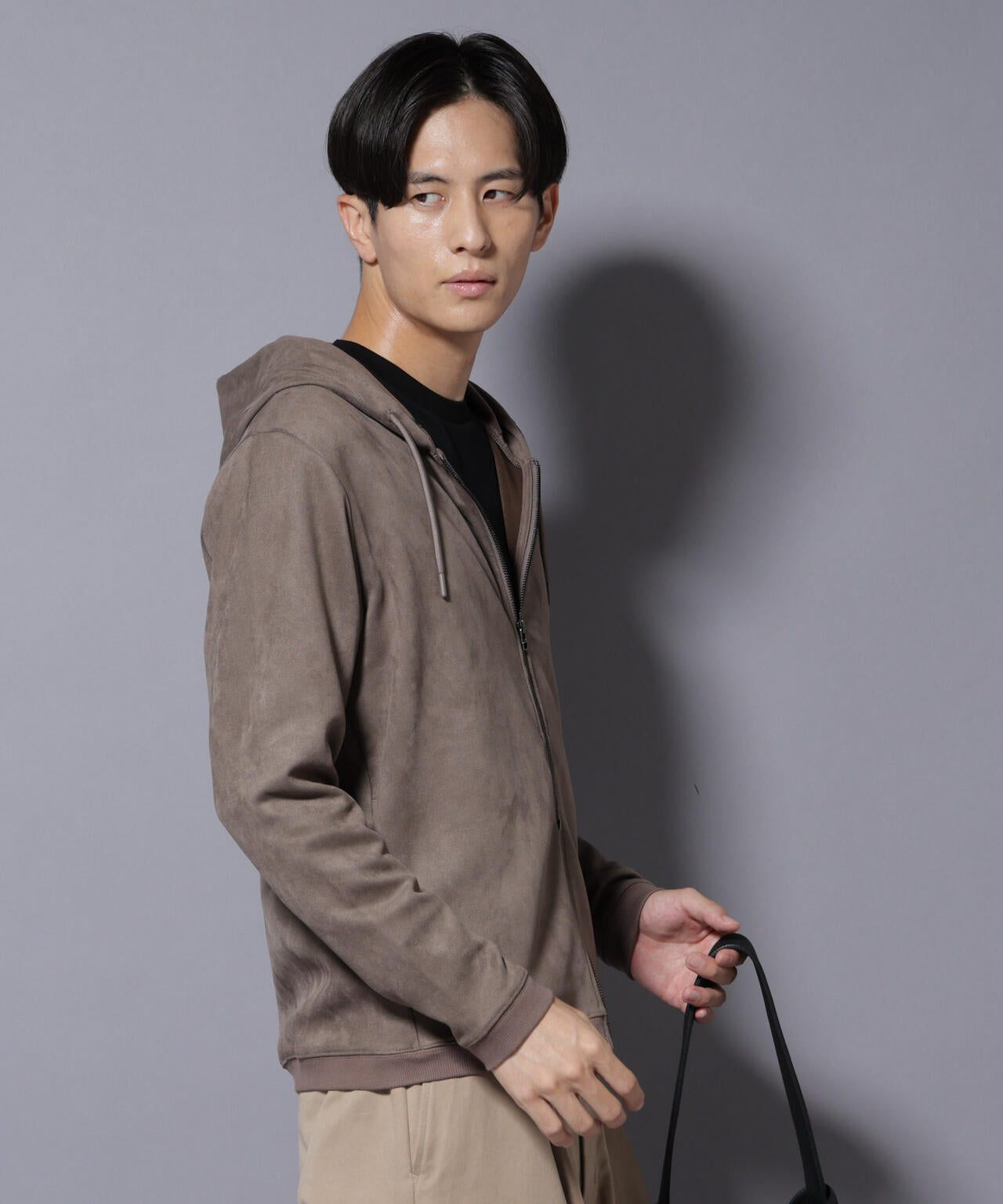 フェイクスエードZIPフーディー 長袖 | NANO universe（ナノ