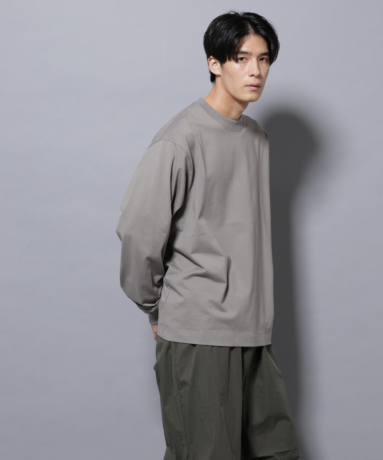 ビックシルエットワンポイントTシャツ 長袖