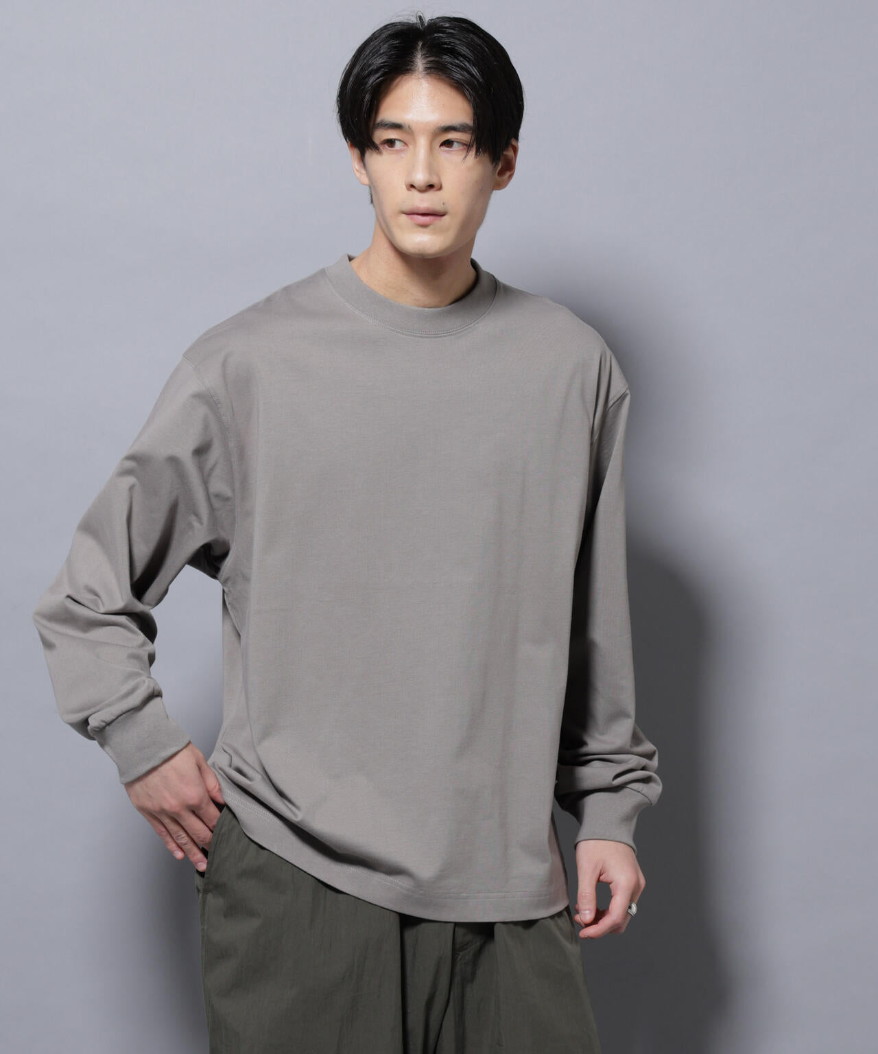 ビックシルエットワンポイントTシャツ 長袖