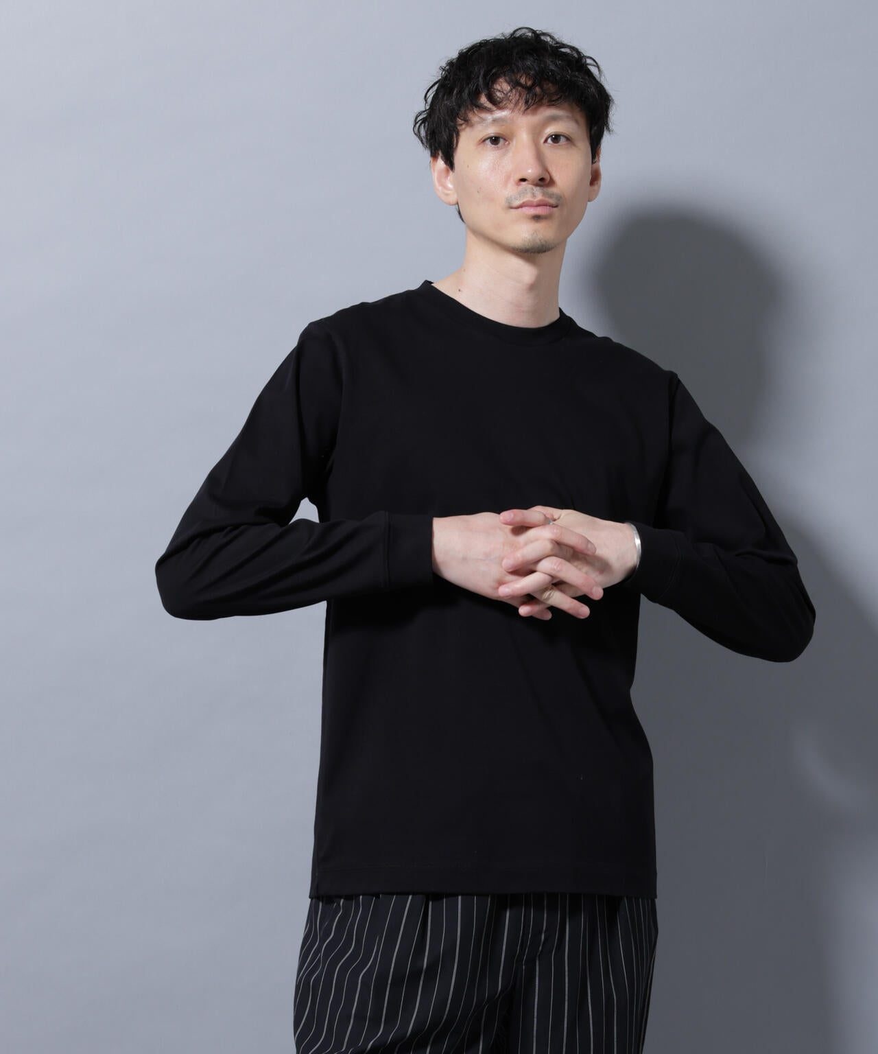 アンチスメルクルーネックTシャツ 長袖