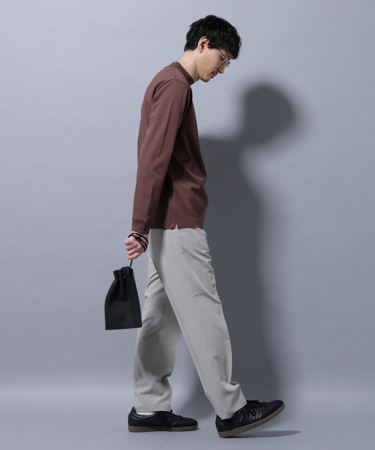 アンチスメルモックネックTシャツ 長袖