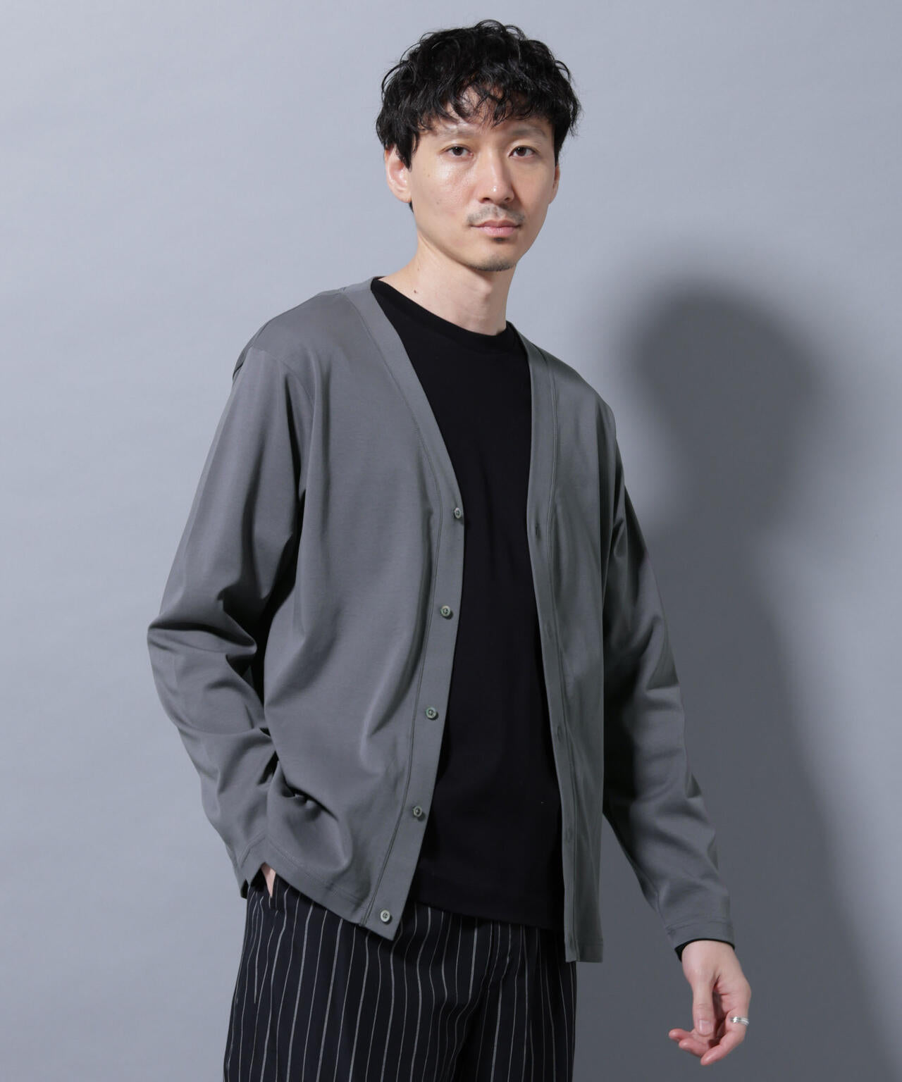 アンチスメルカーディガン 長袖