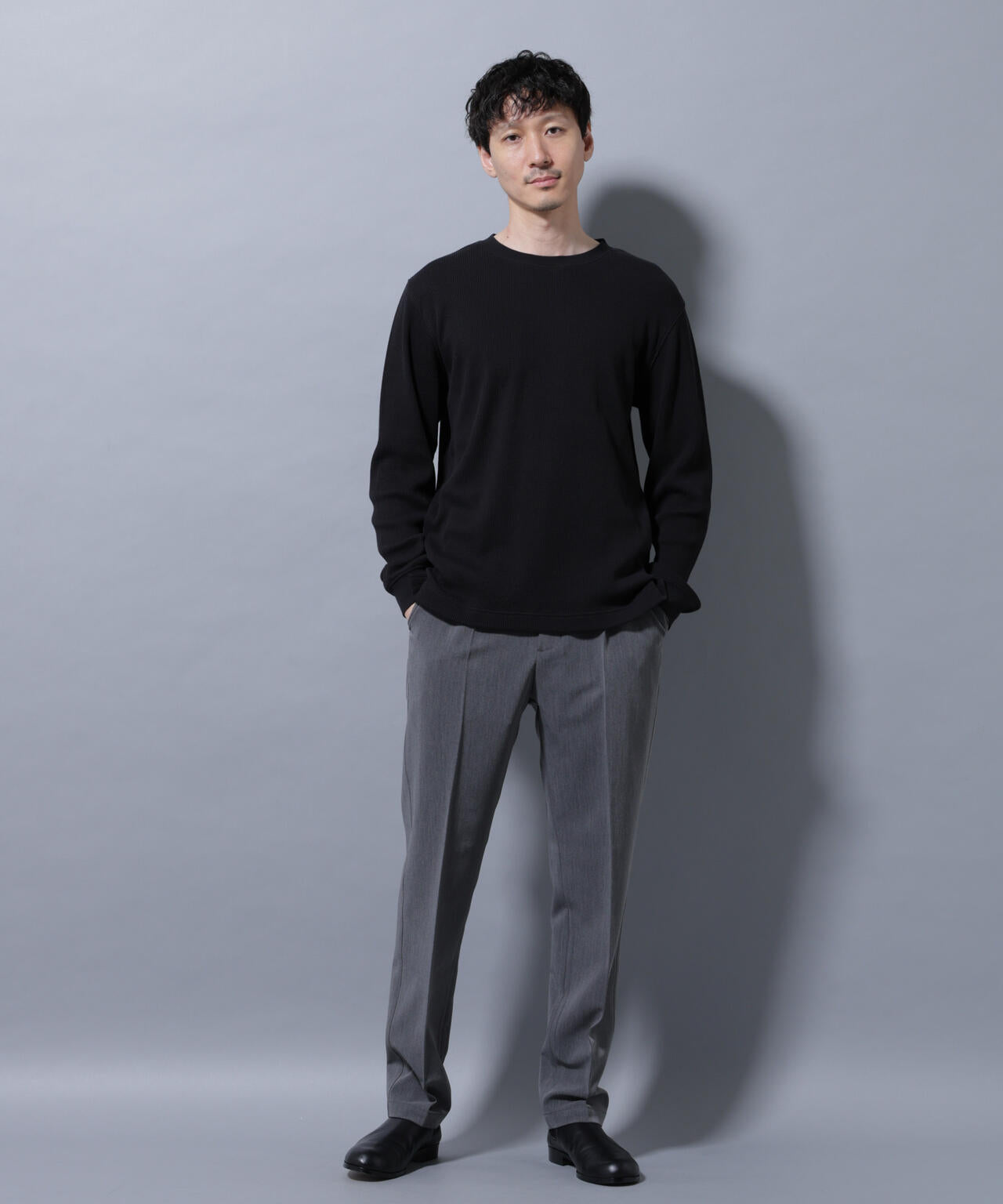 アンチスメルワッフルTシャツ 長袖