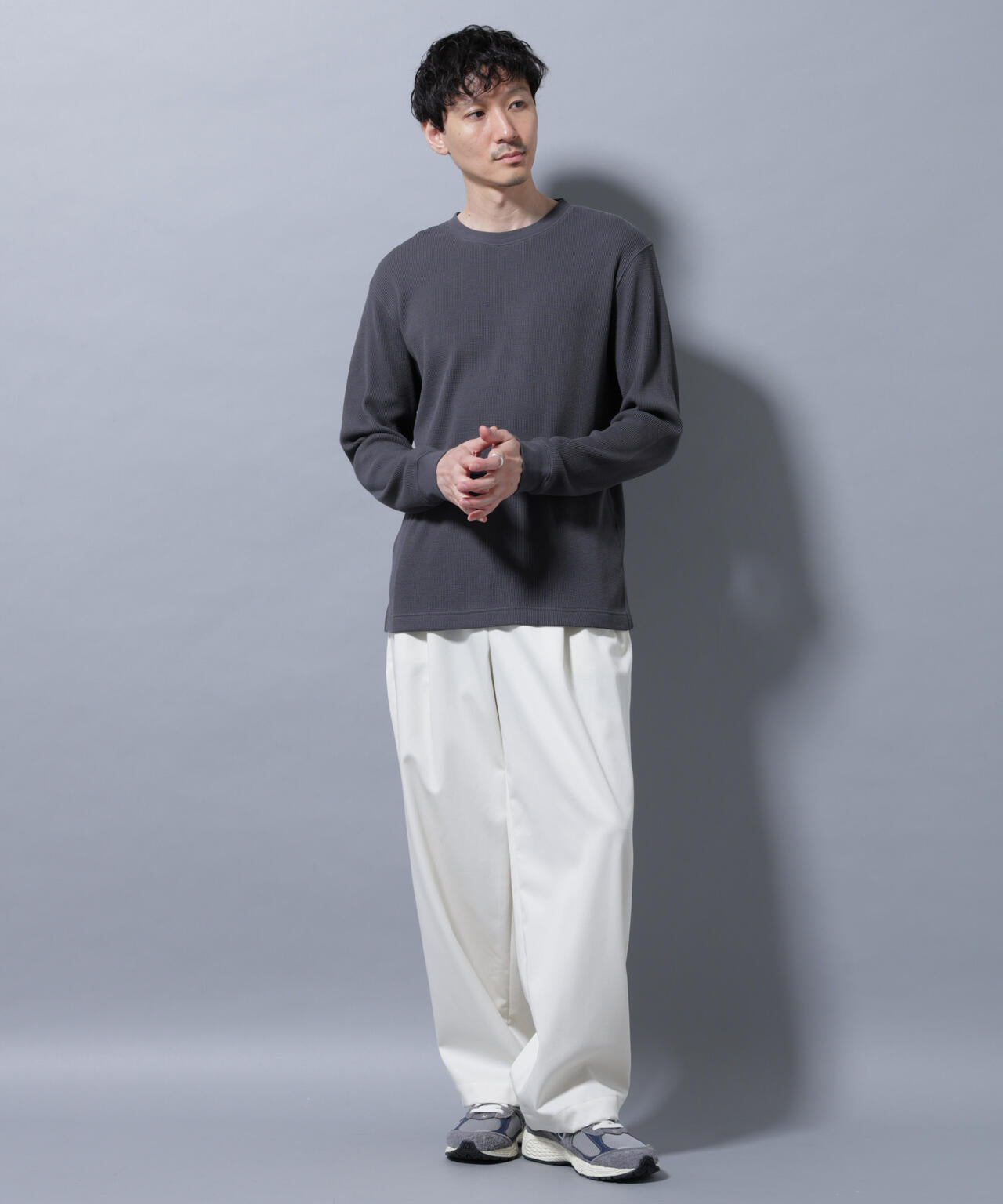 アンチスメルワッフルTシャツ 長袖