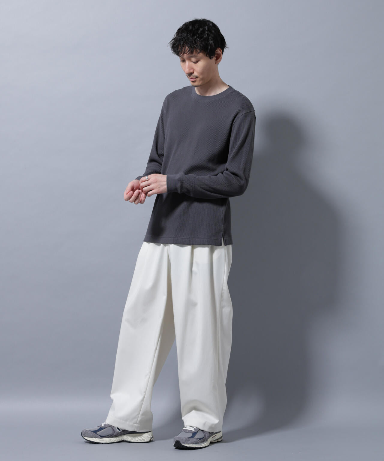 アンチスメルワッフルTシャツ 長袖