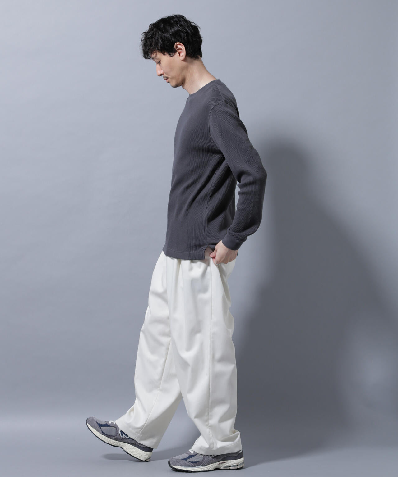 アンチスメルワッフルTシャツ 長袖