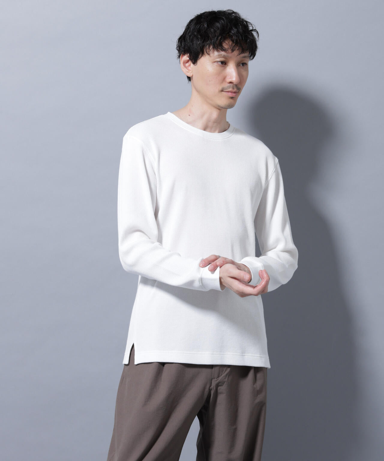 アンチスメルワッフルTシャツ 長袖