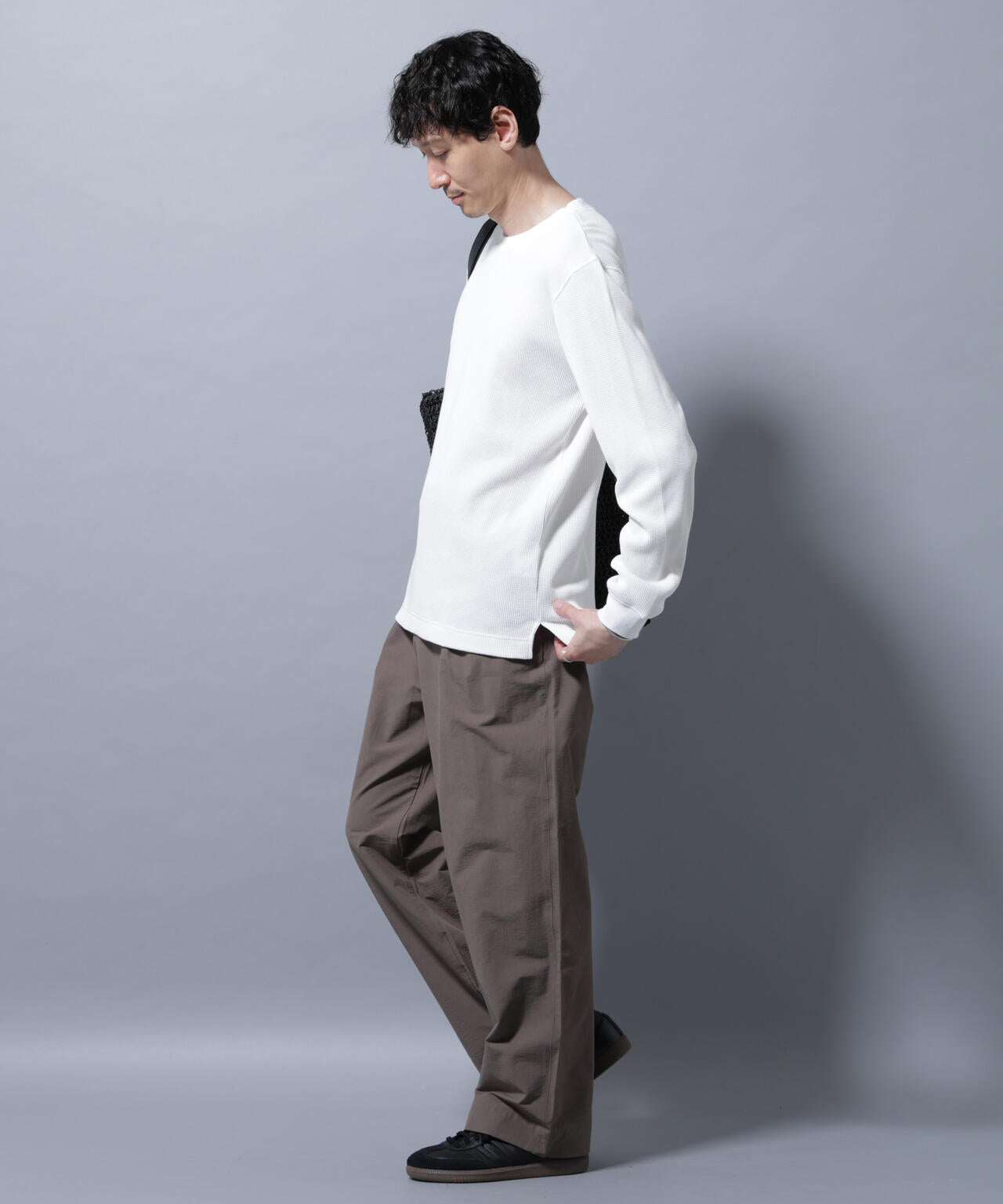 アンチスメルワッフルTシャツ 長袖