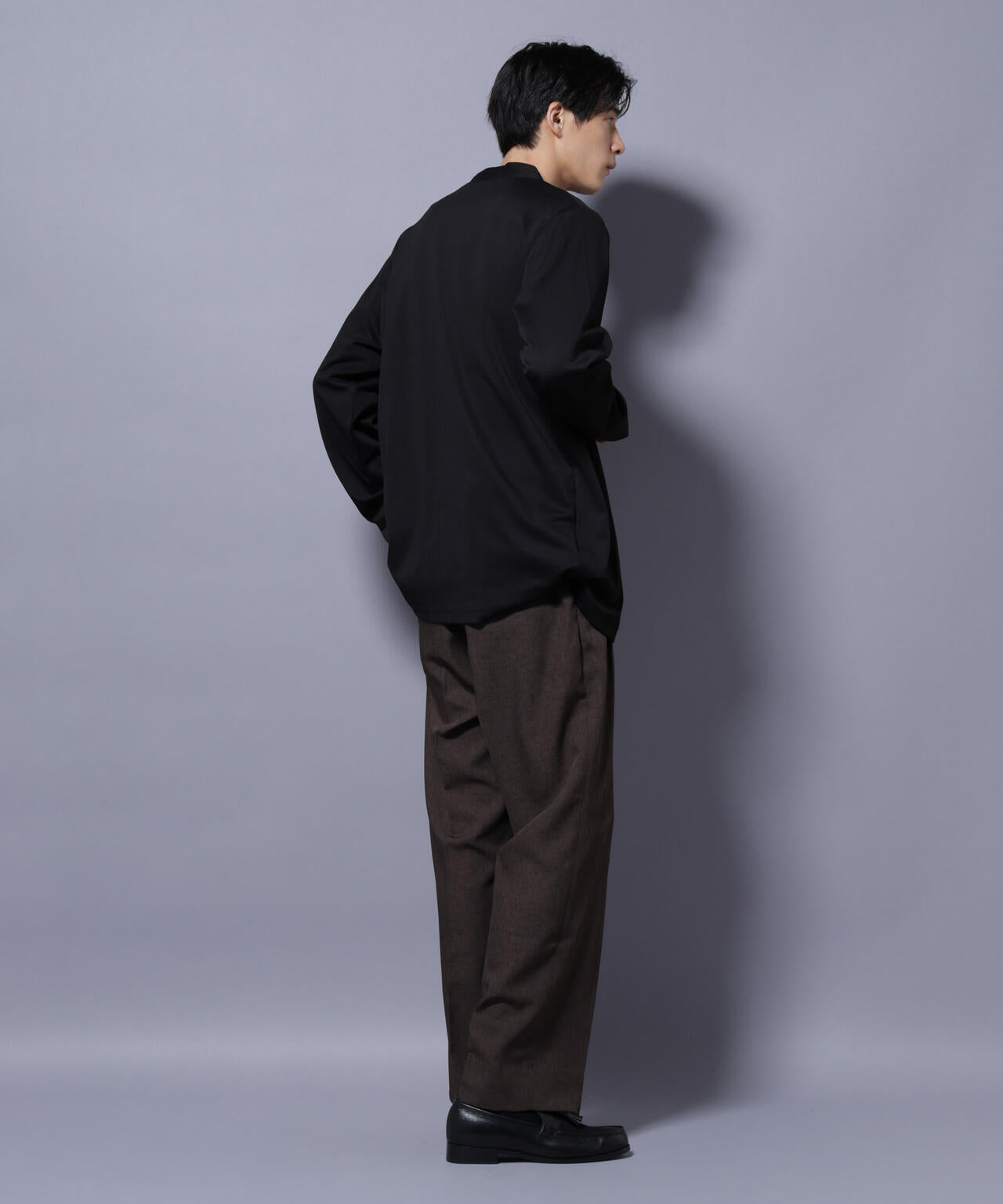 ダブルジャージー着流しカーディガン