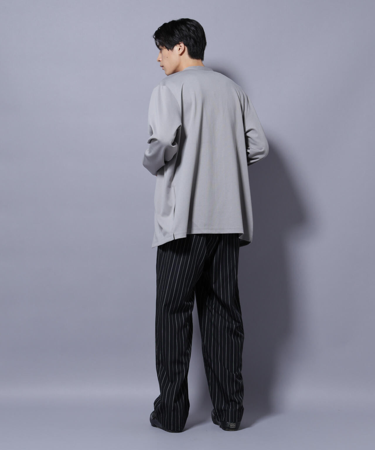 ダブルジャージー着流しカーディガン