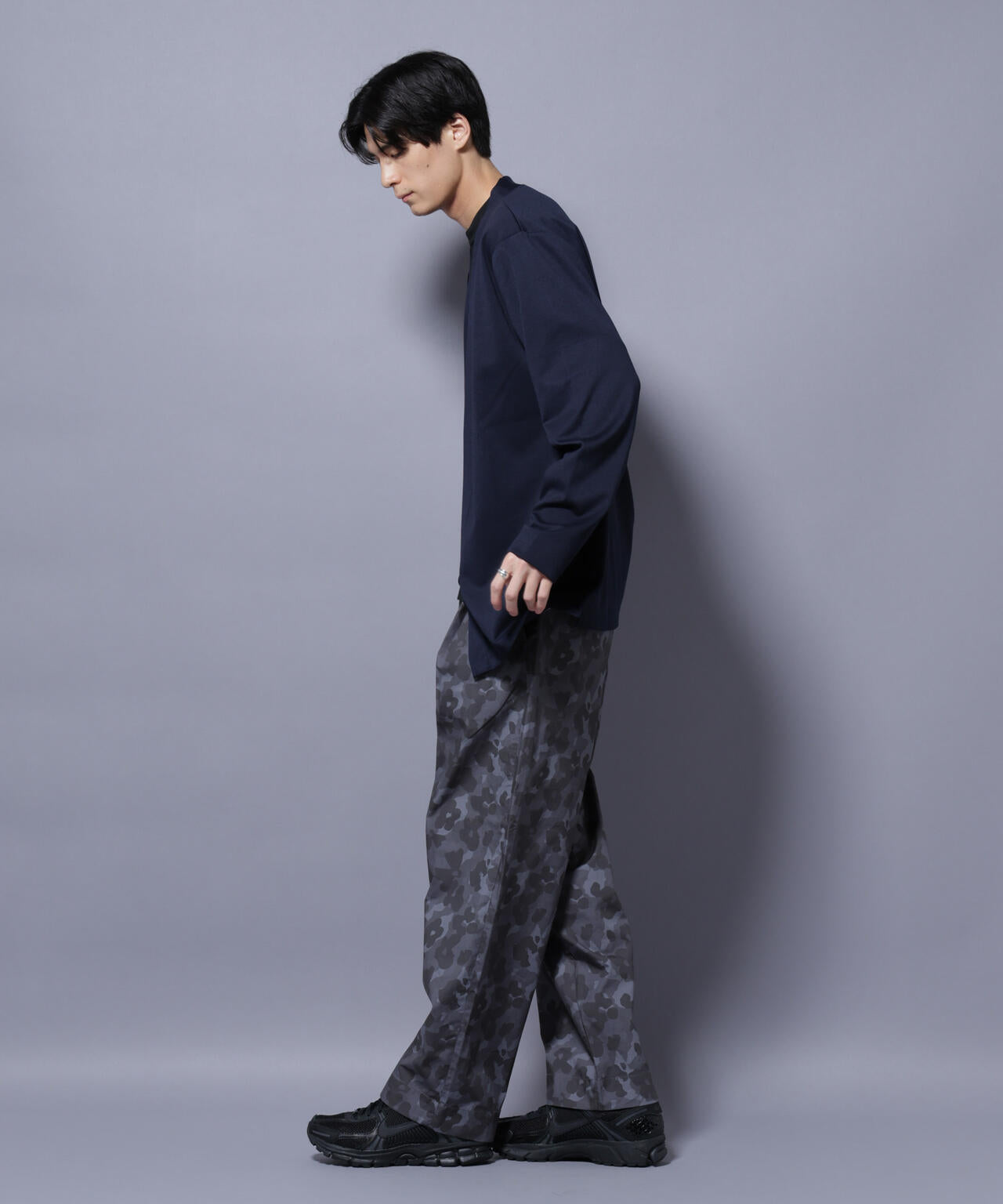 ダブルジャージー着流しカーディガン