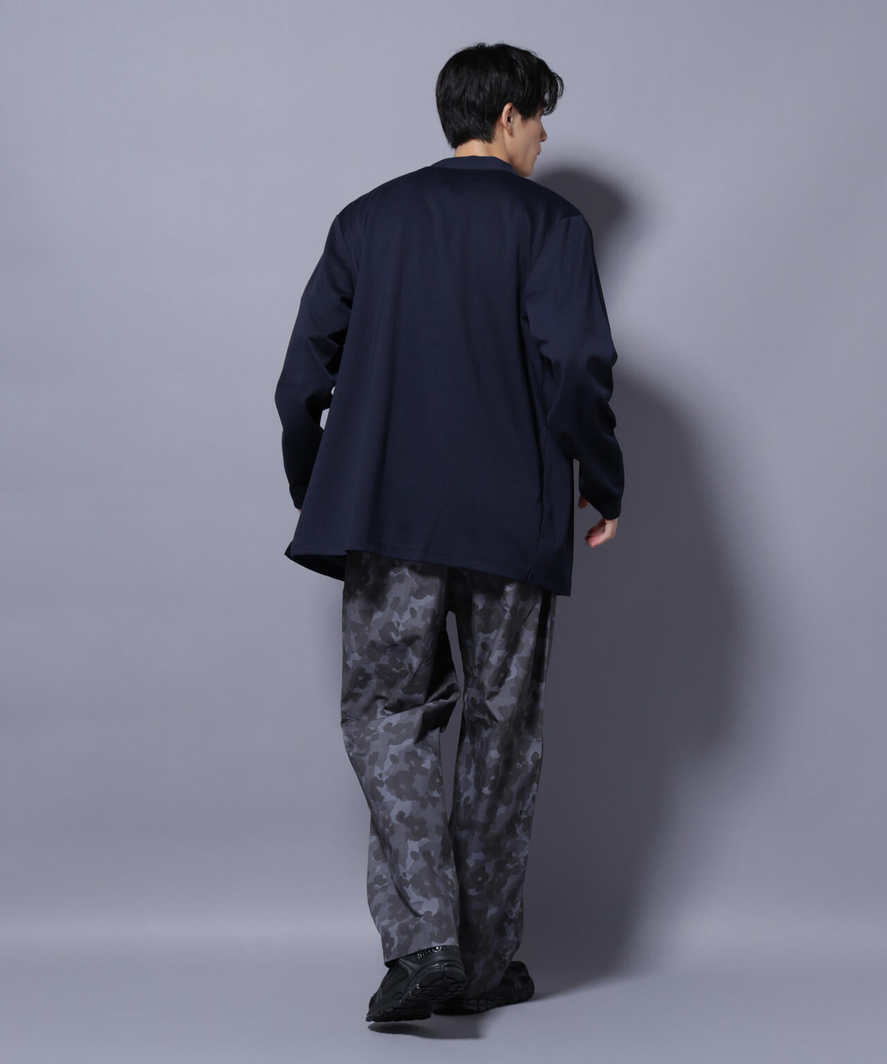 ダブルジャージー着流しカーディガン