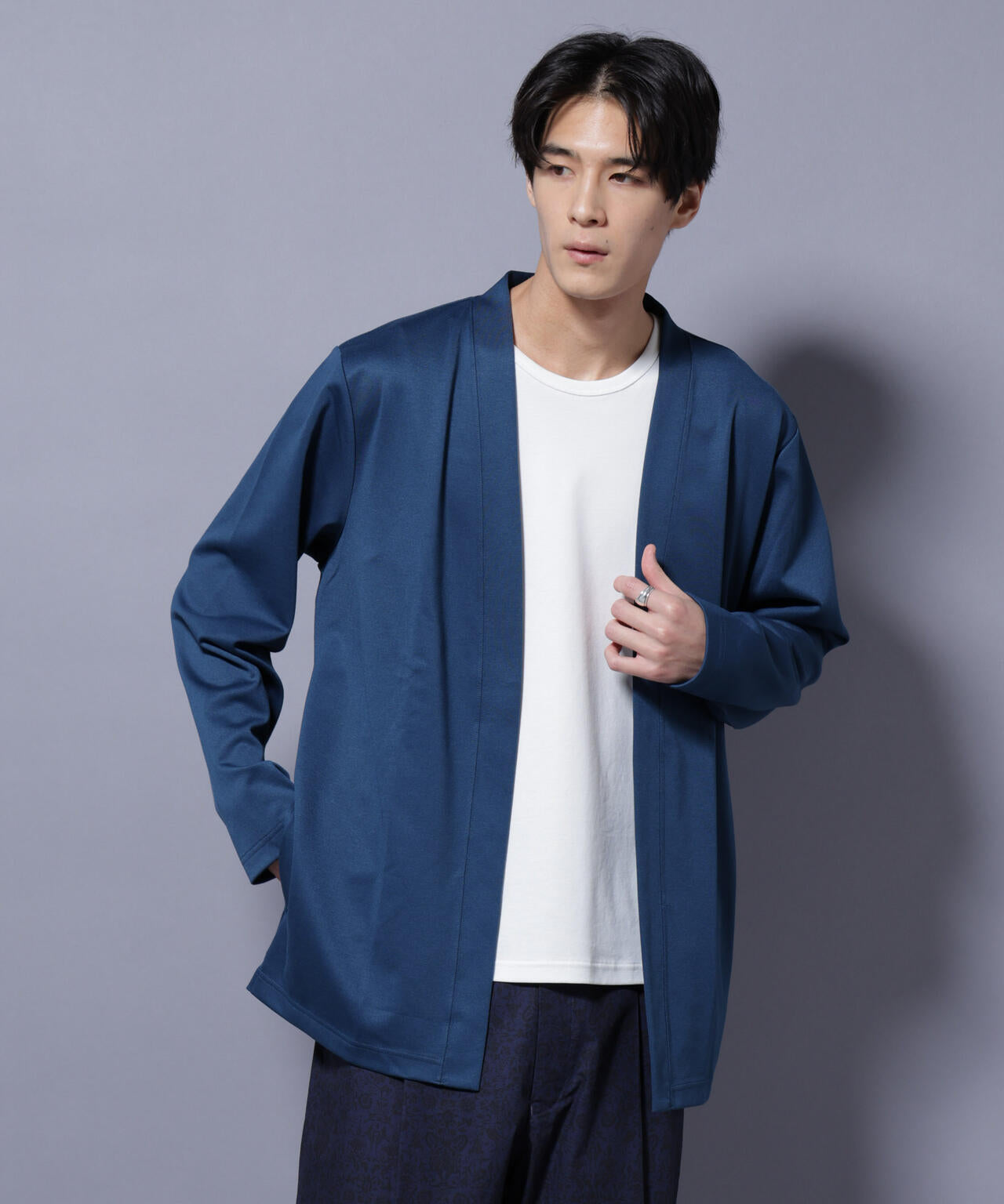 ダブルジャージー着流しカーディガン | NANO universe（ナノ