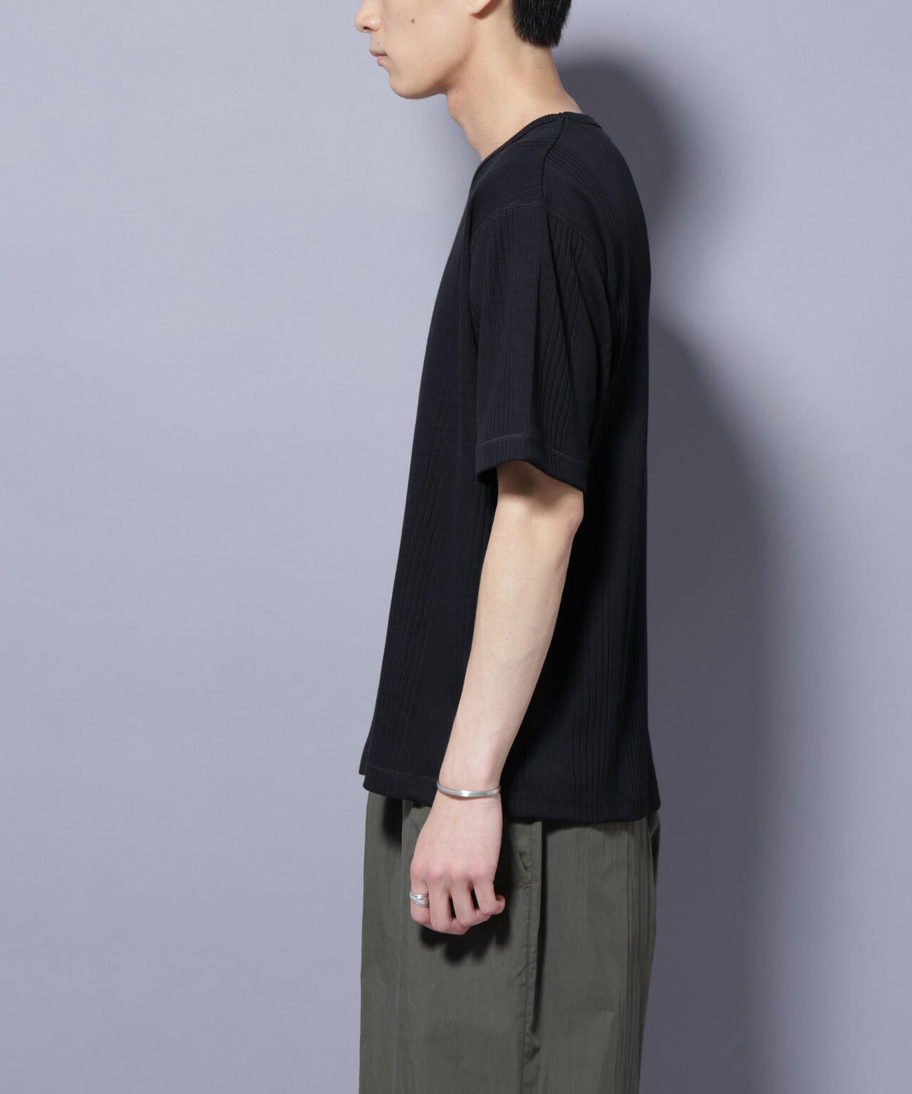 NORMANBROS/NORMANBROS別注 テレコUネックTシャツ 半袖