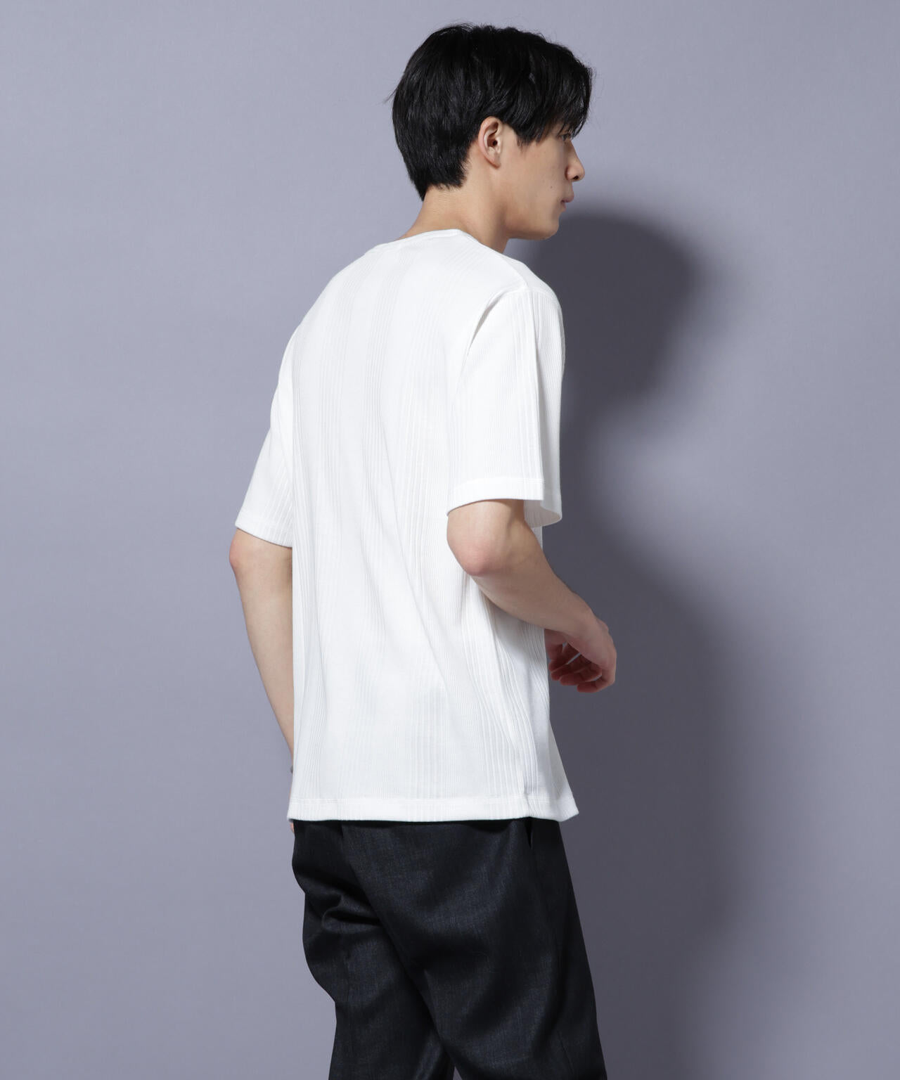 NORMANBROS/NORMANBROS別注 テレコUネックTシャツ 半袖