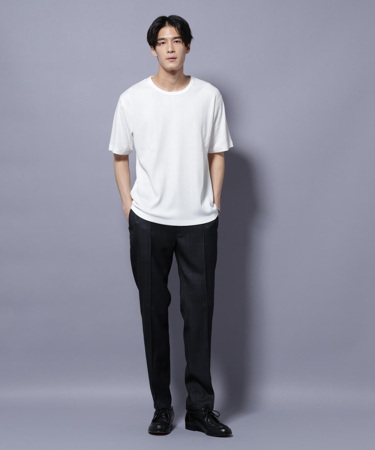 NORMANBROS/NORMANBROS別注 テレコUネックTシャツ 半袖