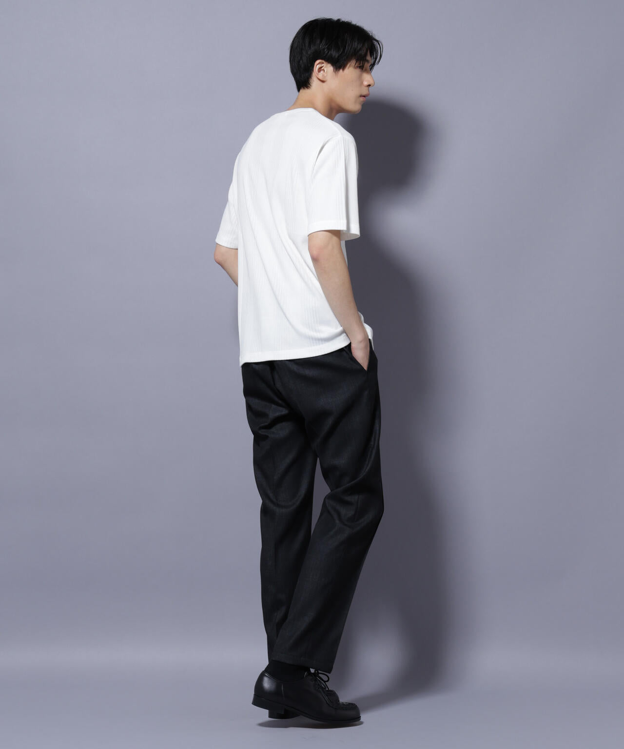 NORMANBROS/NORMANBROS別注 テレコUネックTシャツ 半袖